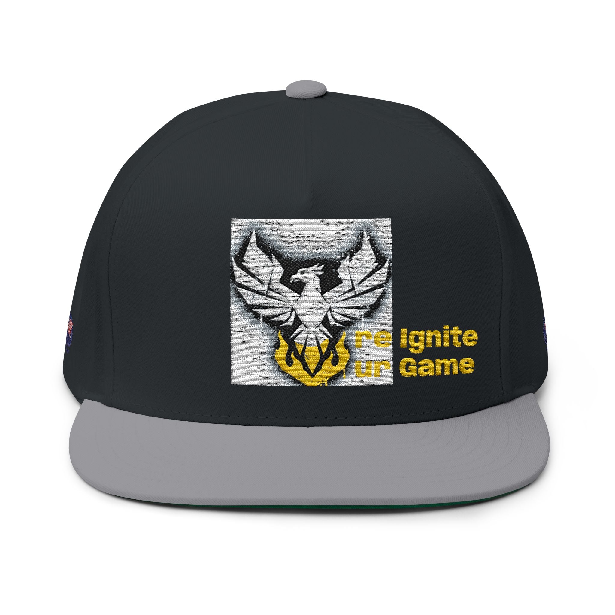 Embroidered Flat Bill Cap — Bold Eagle Logo