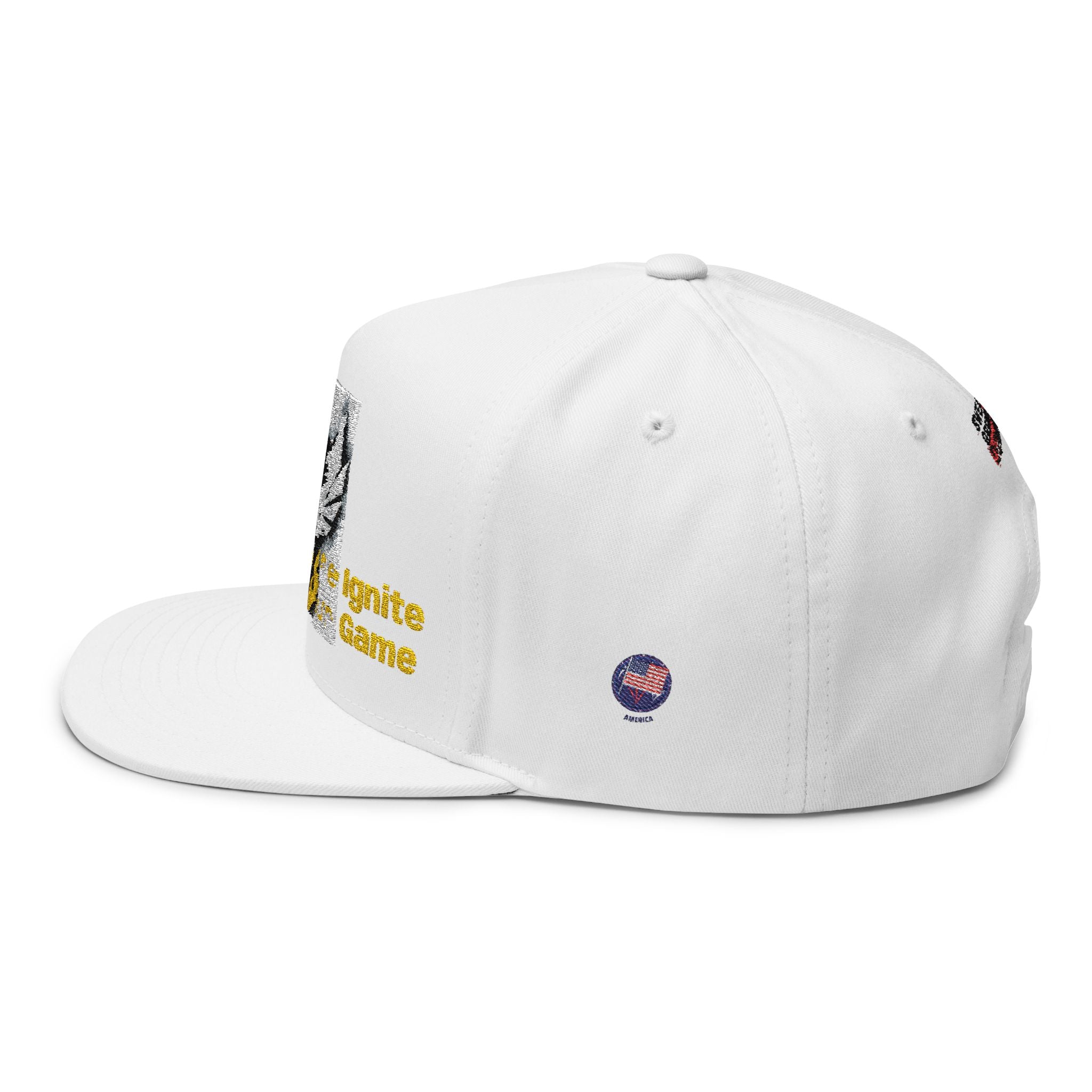 Embroidered Flat Bill Cap — Bold Eagle Logo