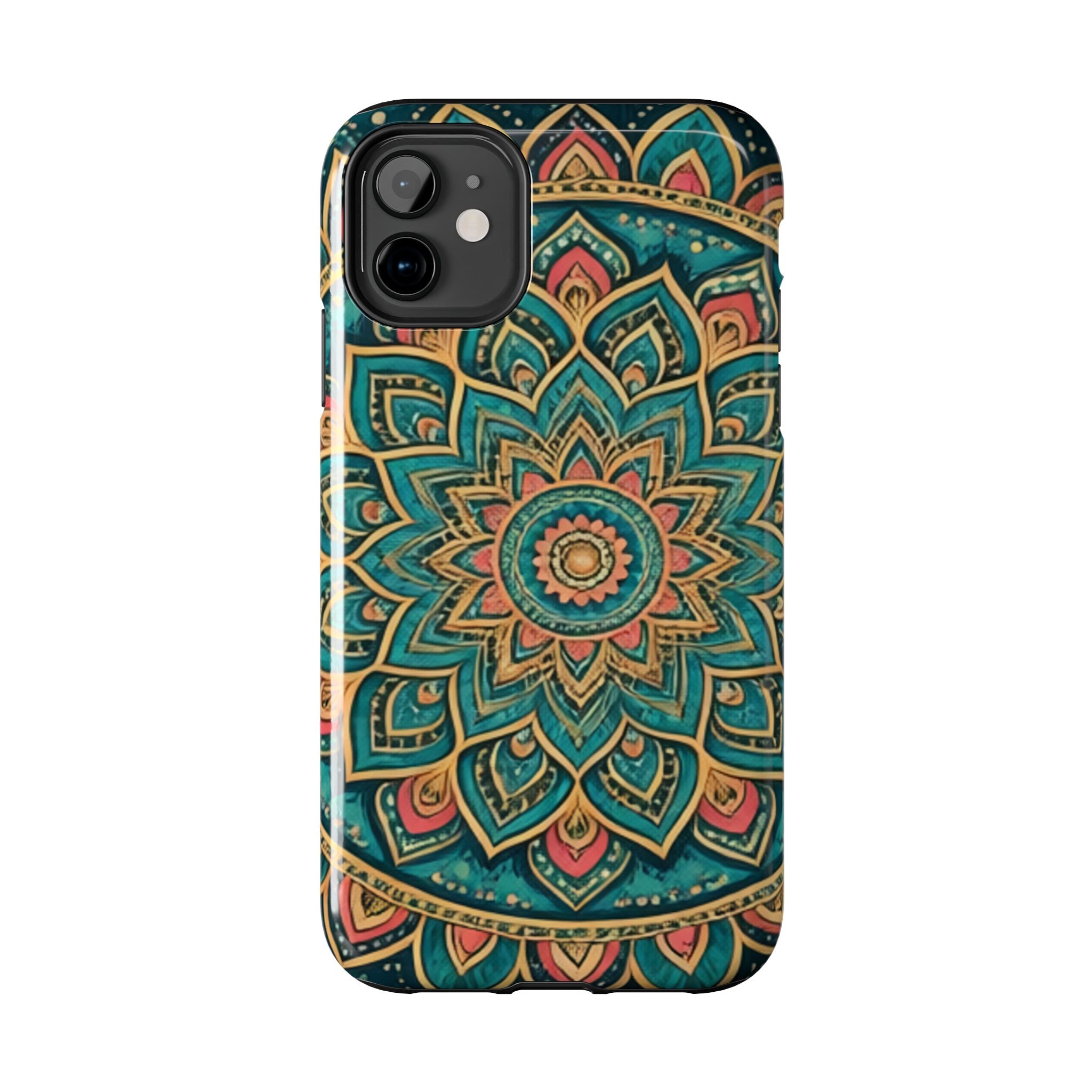 Teal Gold Mandala Tough Phone Case