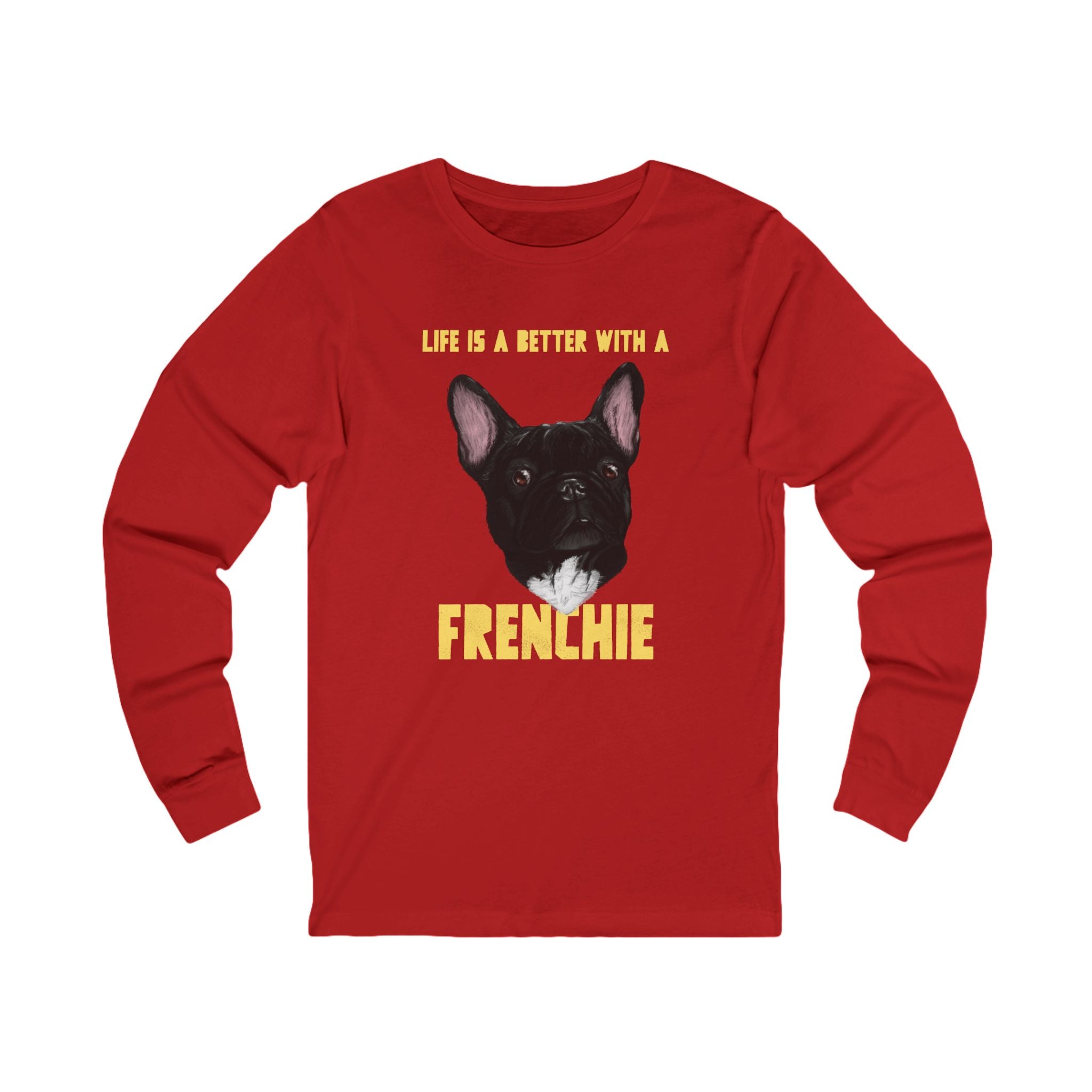 French Bulldog long sleeve tee, Cute French Bulldog apparel, Comfortable cotton dog shirt , Pet lover graphic tee , Trendy dog lover fashion