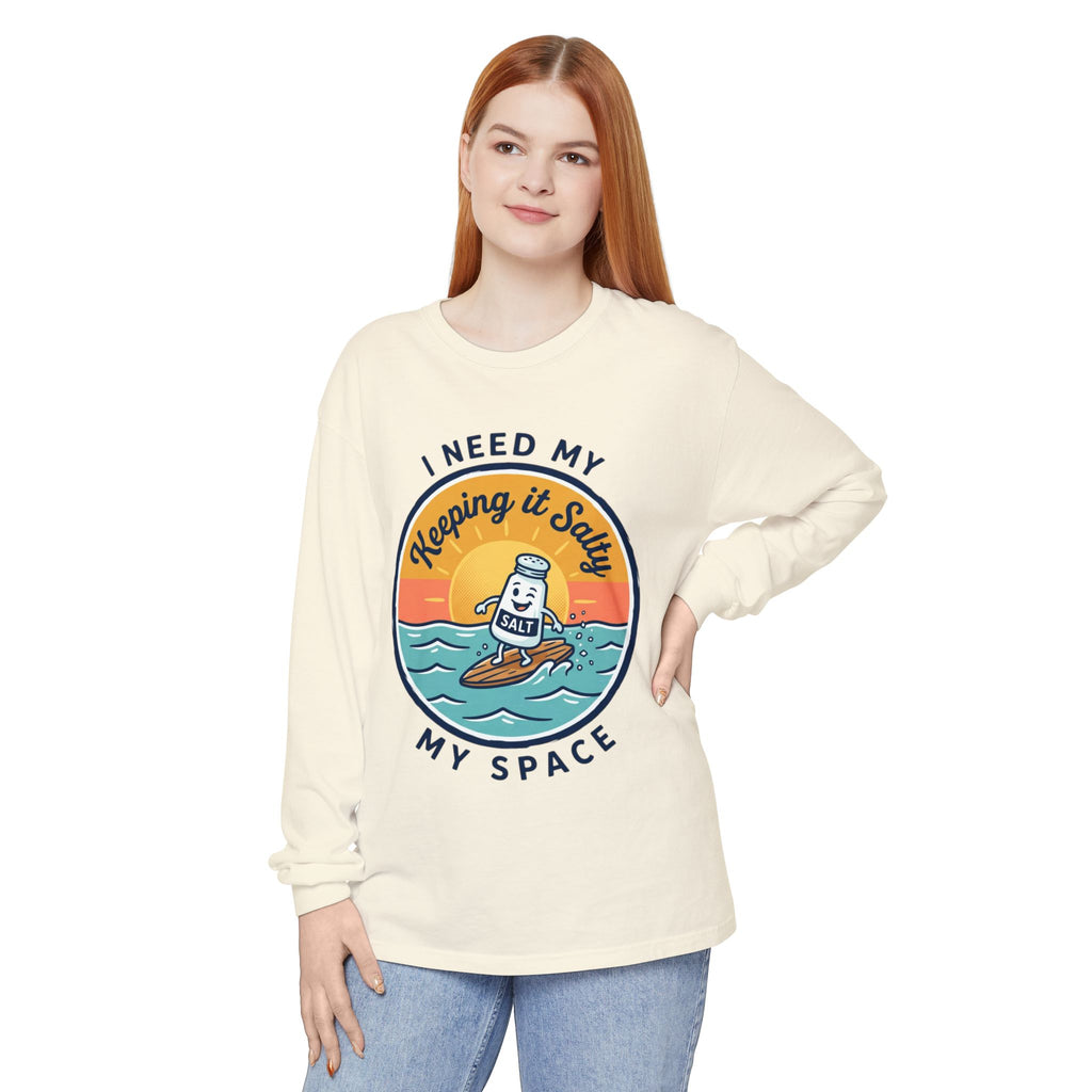Keeping It Salty surf salt shaker illustration Long Sleeve T-Shirt | Summer beach vibes