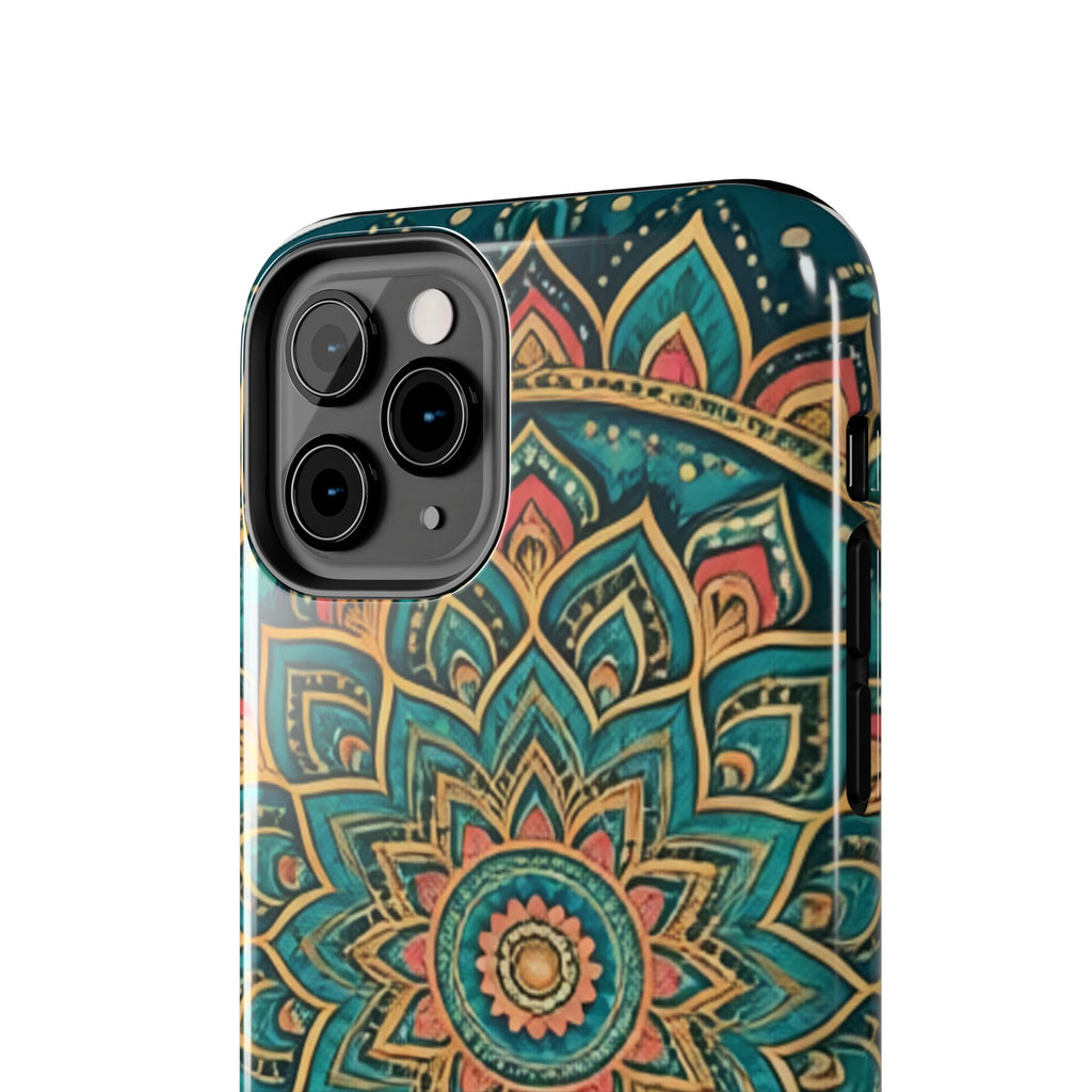 Teal Gold Mandala Tough Phone Case