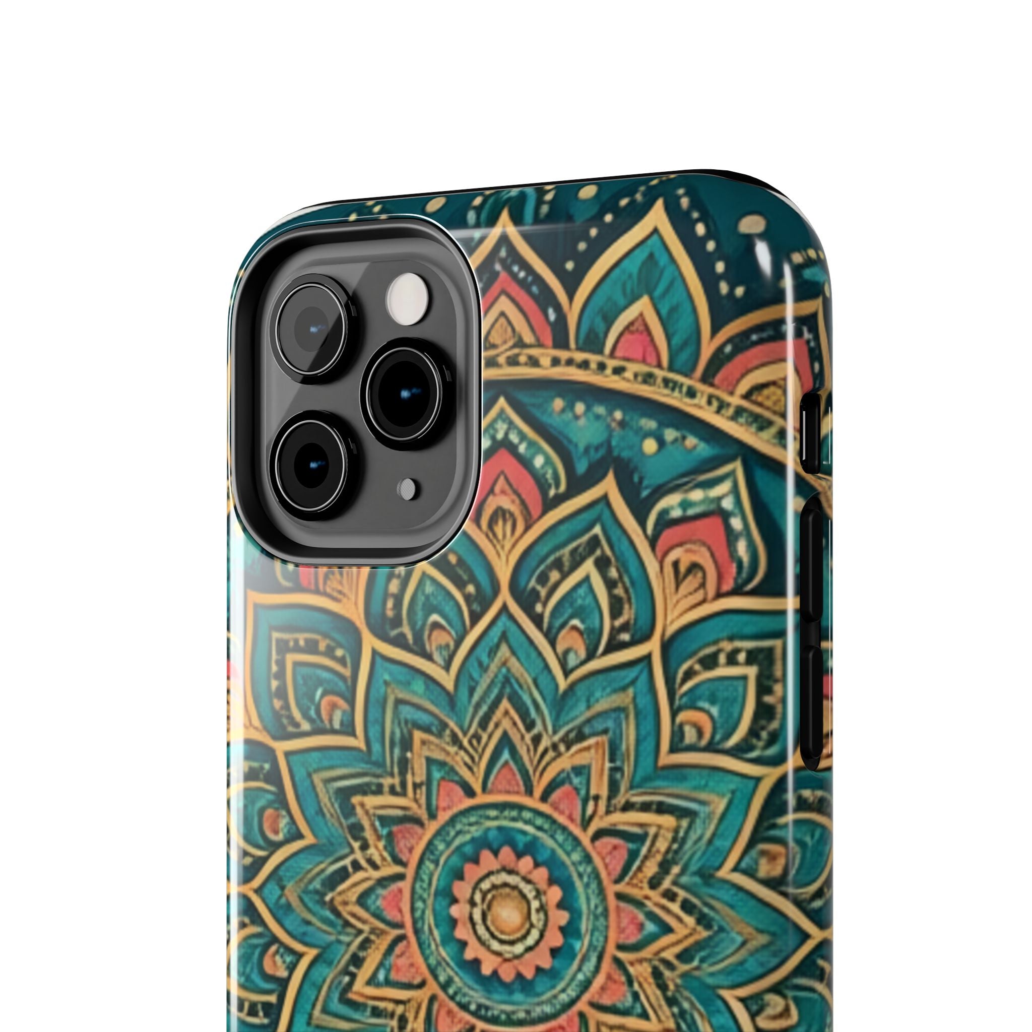 Teal Gold Mandala Tough Phone Case