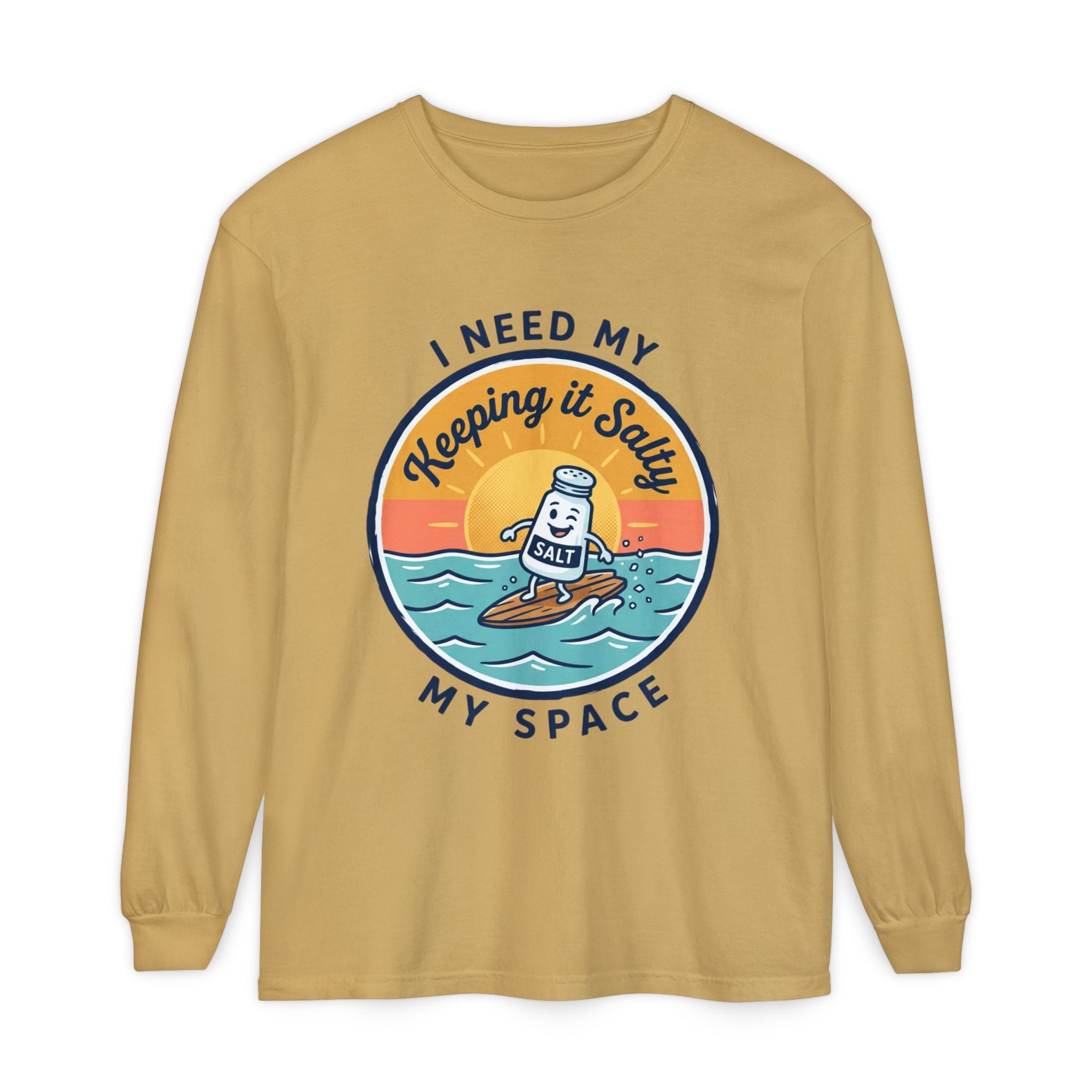 Keeping It Salty surf salt shaker illustration Long Sleeve T-Shirt | Summer beach vibes