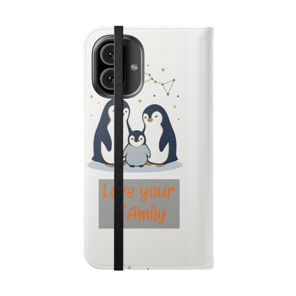 Penguin Family Love Phone flip case