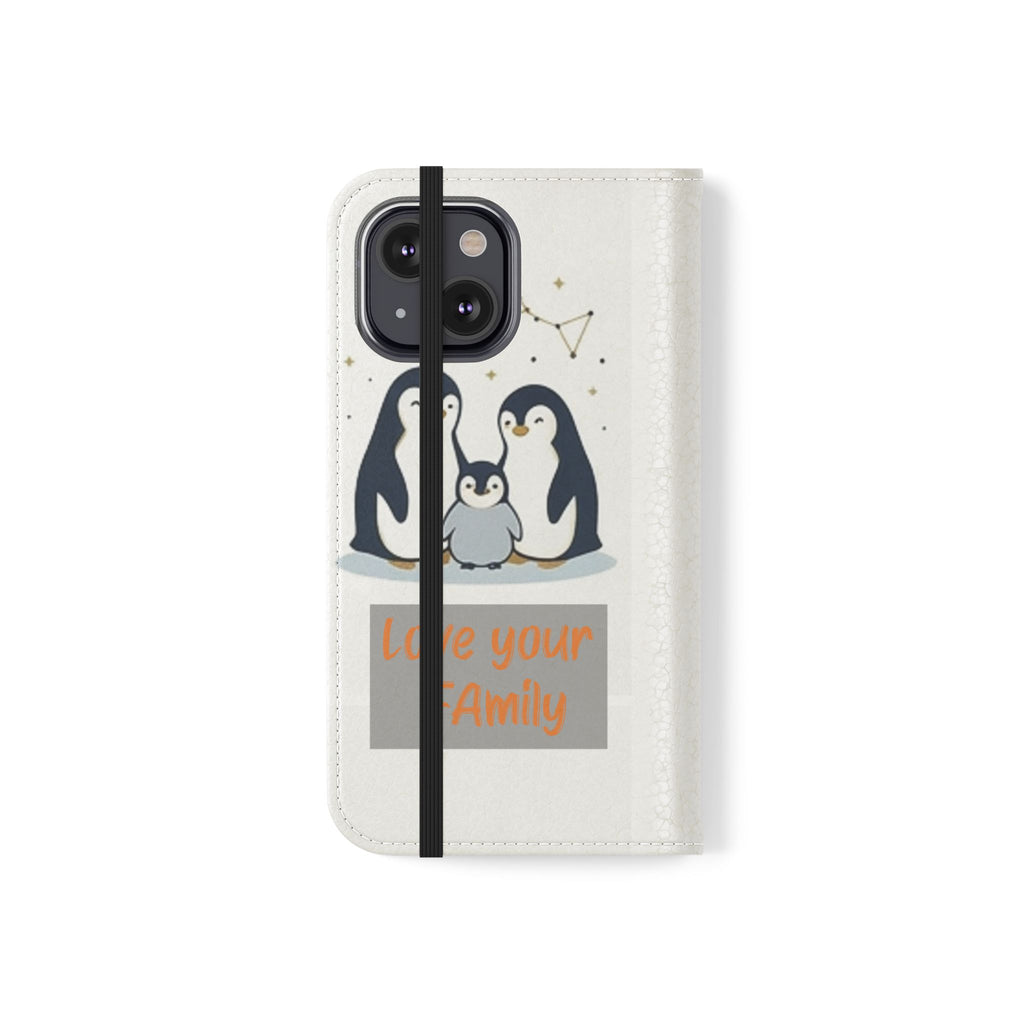 Penguin Family Love Phone flip case