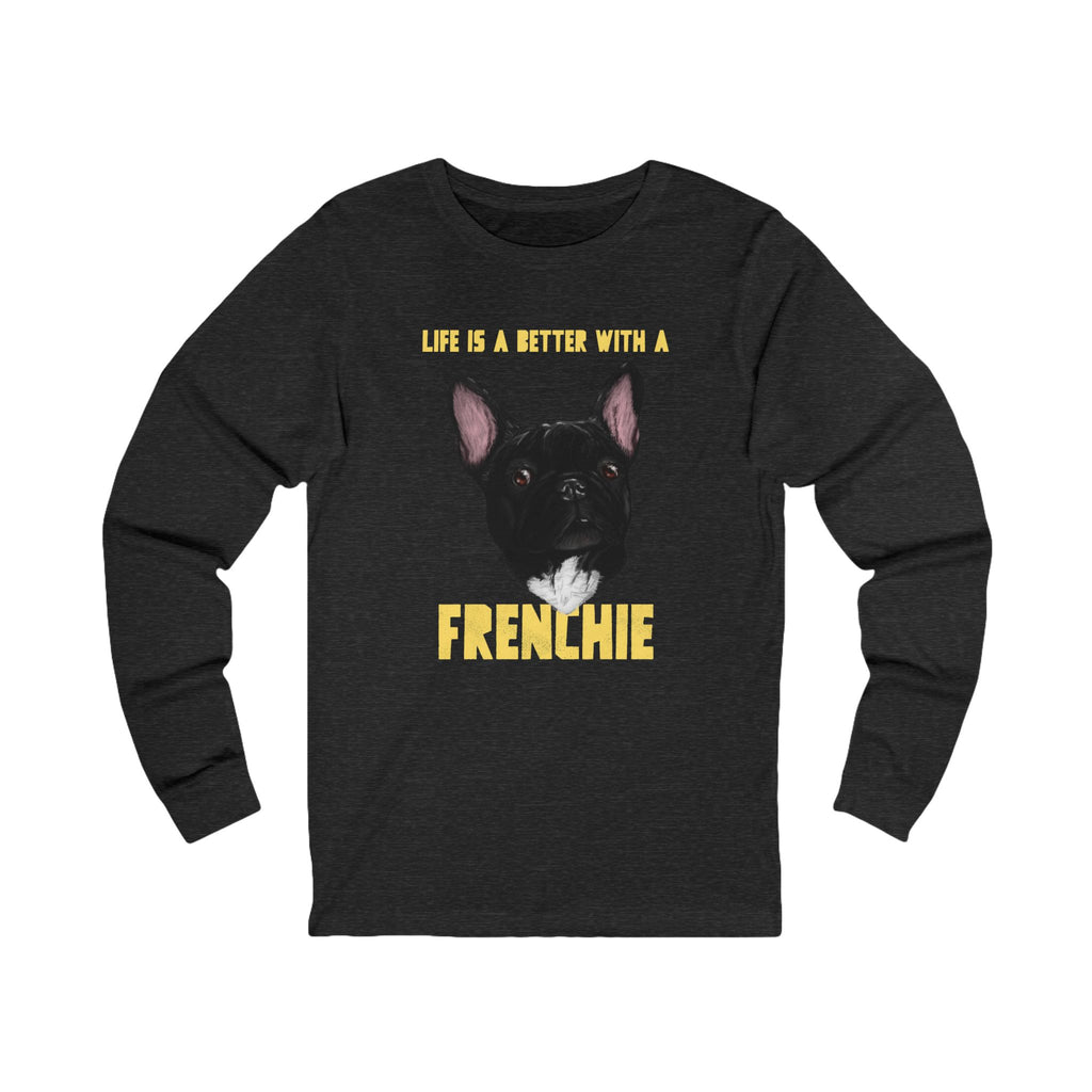 French Bulldog long sleeve tee, Cute French Bulldog apparel, Comfortable cotton dog shirt , Pet lover graphic tee , Trendy dog lover fashion