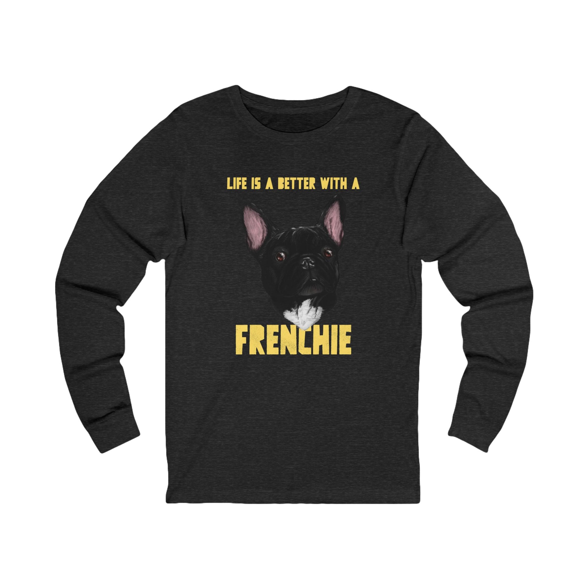 French Bulldog long sleeve tee, Cute French Bulldog apparel, Comfortable cotton dog shirt , Pet lover graphic tee , Trendy dog lover fashion