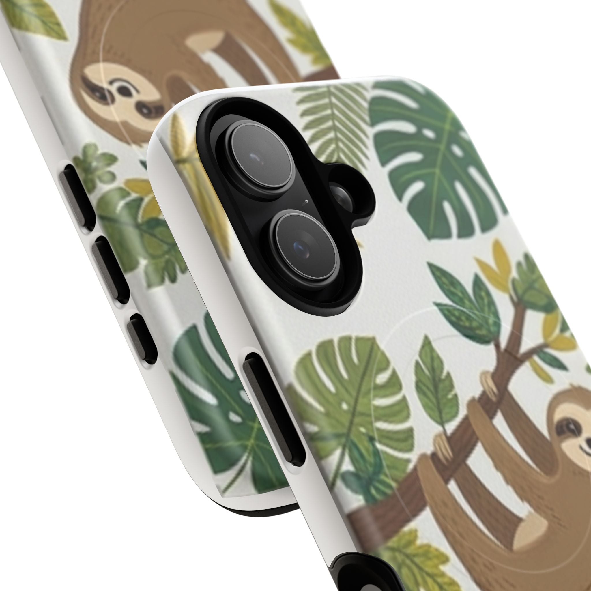 Smiling Sloth in Jungle Phone Tough Magnetic Case