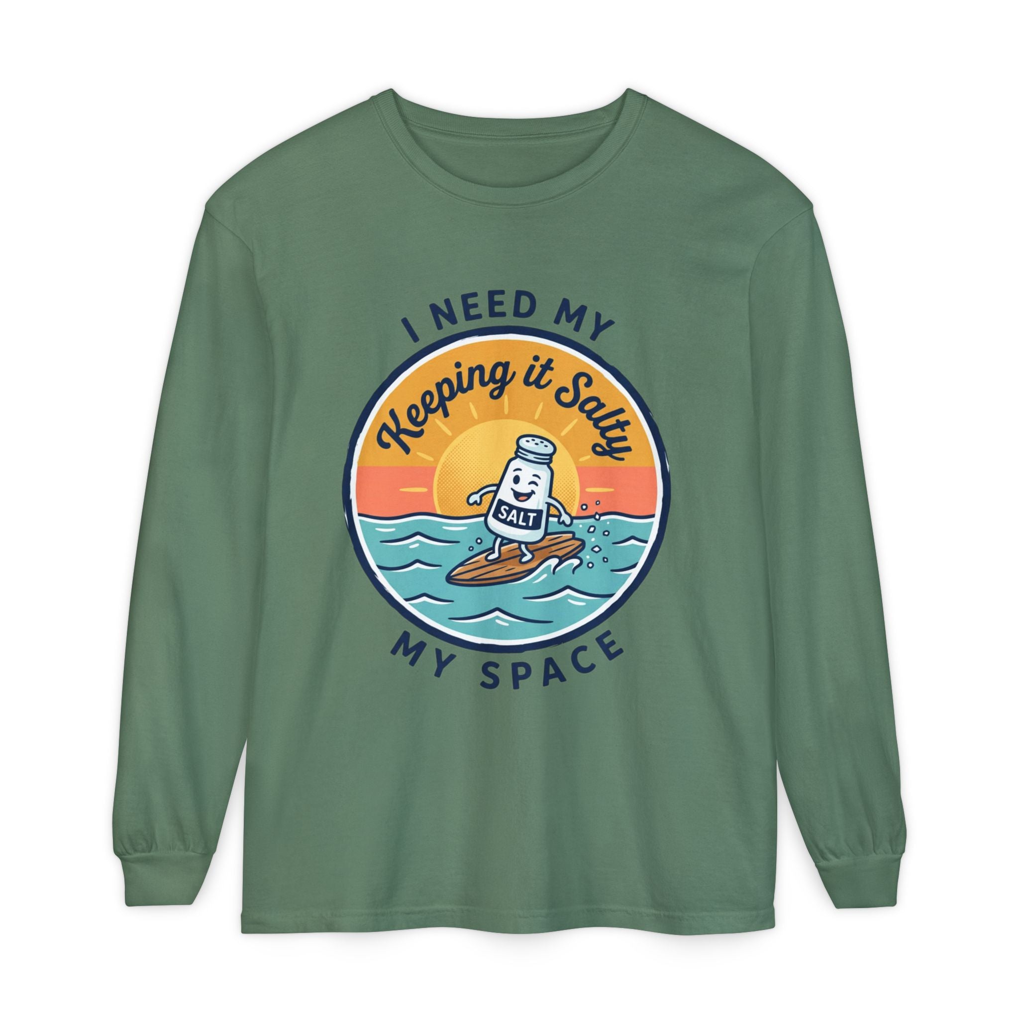 Keeping It Salty surf salt shaker illustration Long Sleeve T-Shirt | Summer beach vibes
