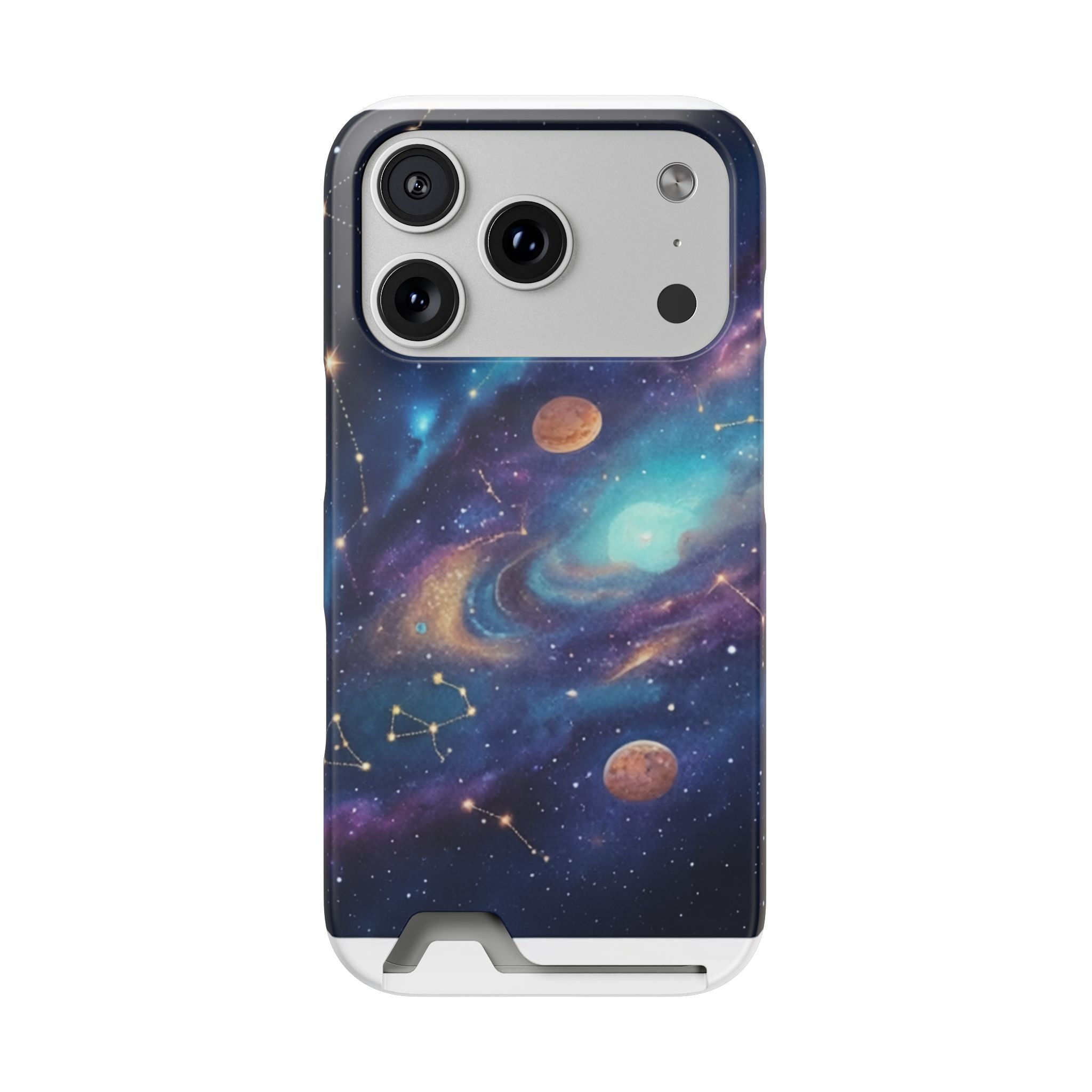 Galaxy Nebula with Planets Phone Case