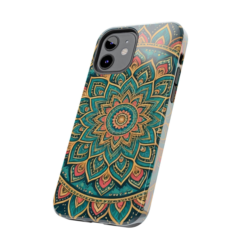 Teal Gold Mandala Tough Phone Case