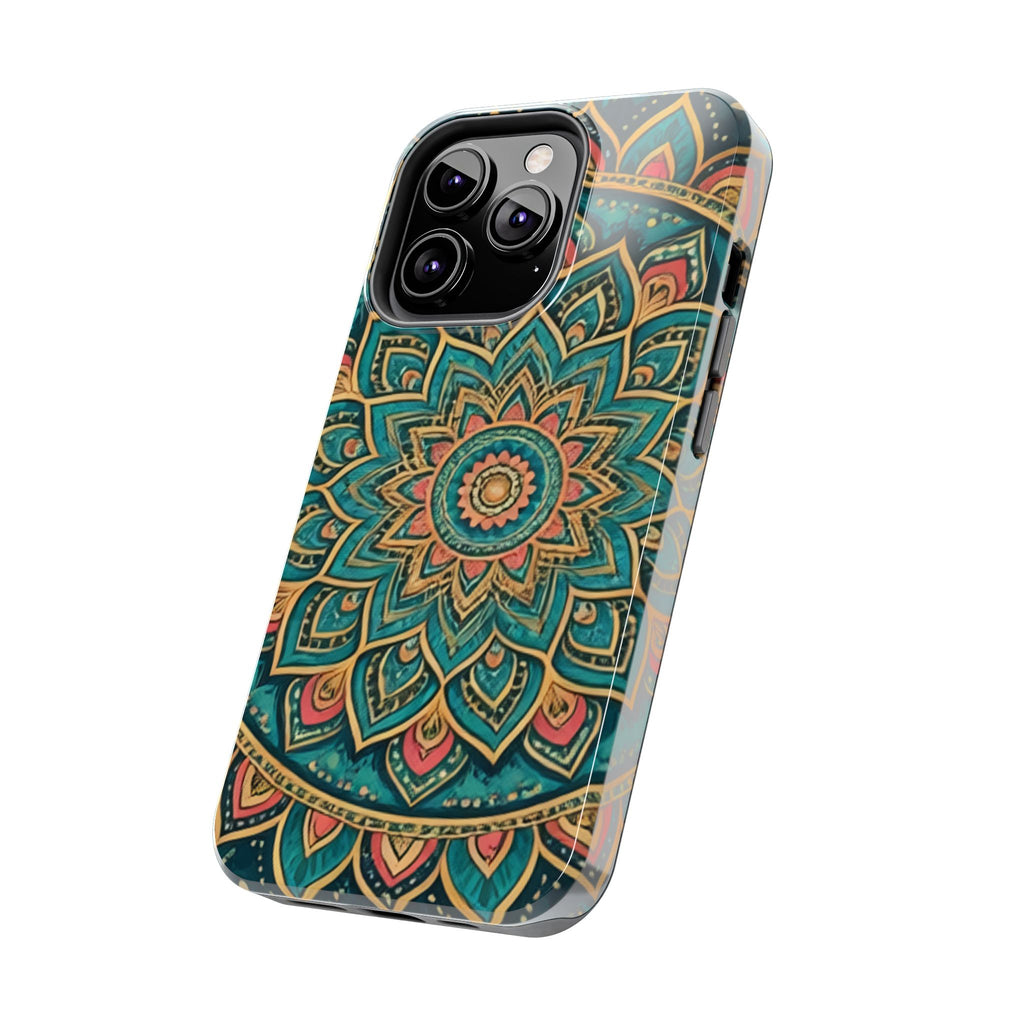 Teal Gold Mandala Tough Phone Case