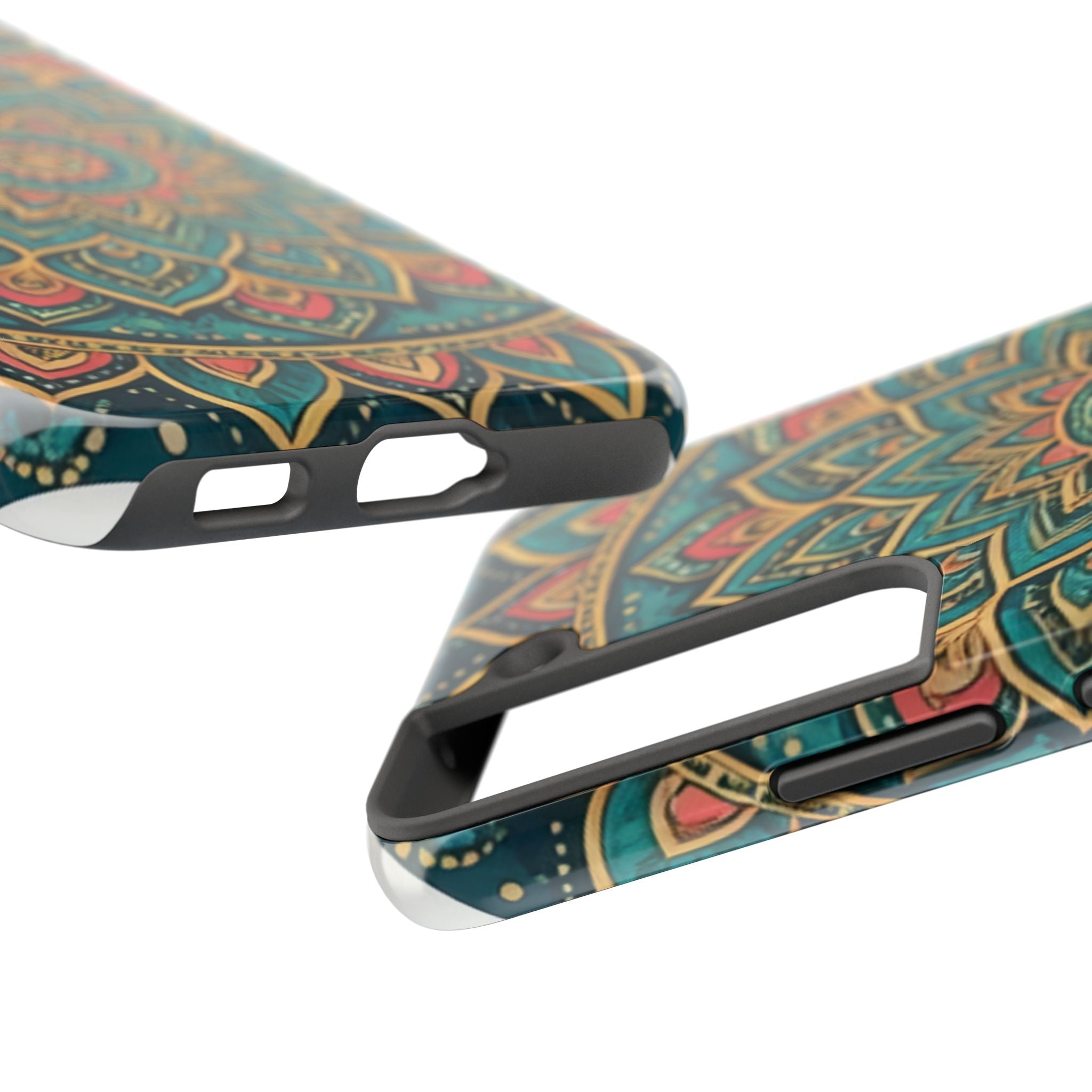 Teal Gold Mandala Tough Phone Case
