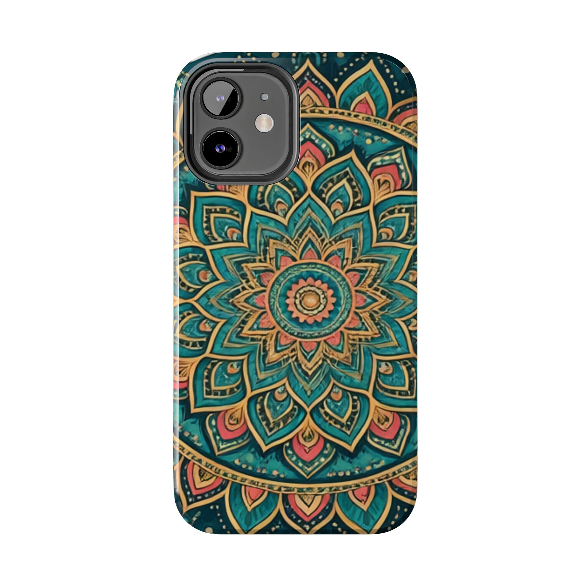 Teal Gold Mandala Tough Phone Case