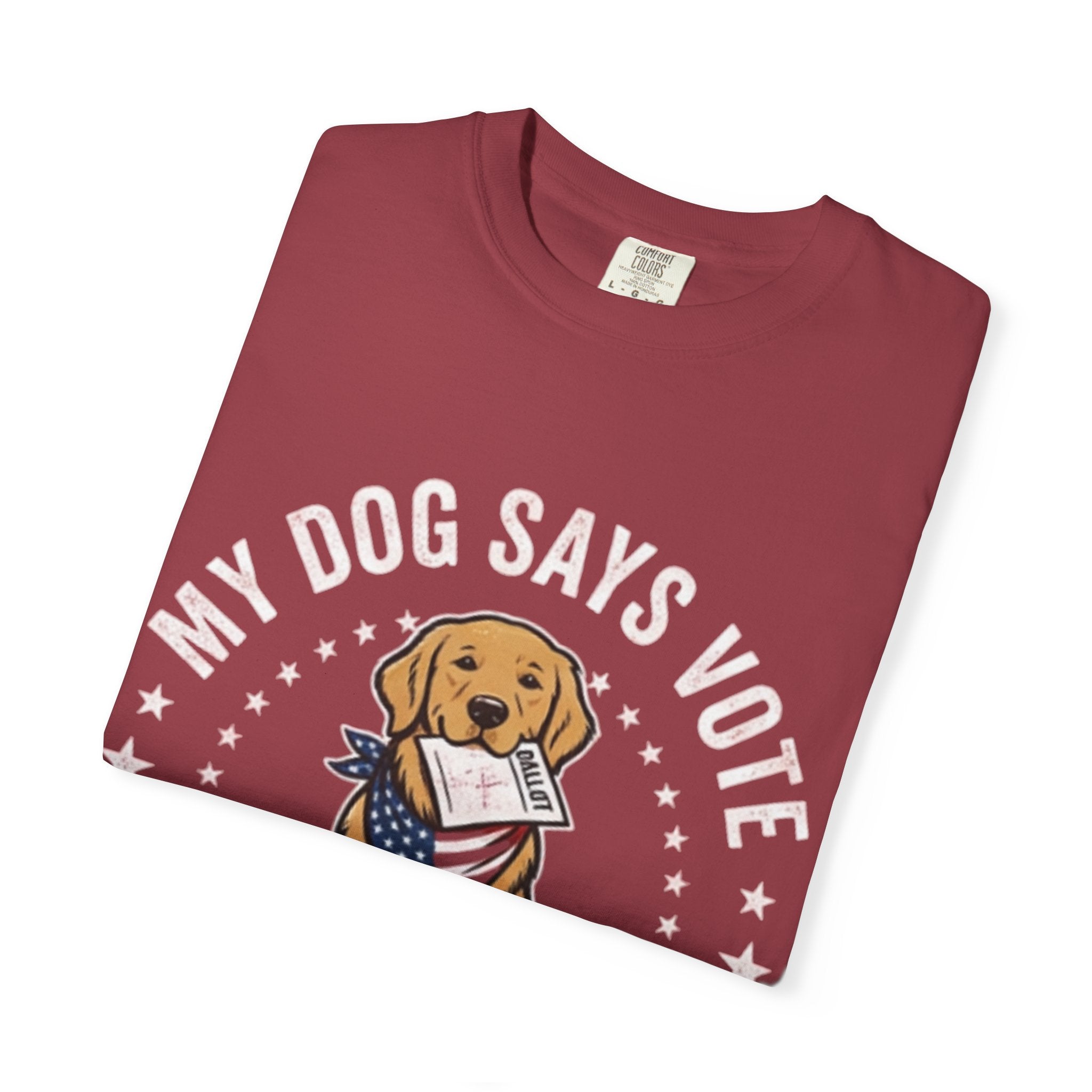 My Dog Says Vote Make America Great Again T-Shirt | Golden Retriever, Patriotic