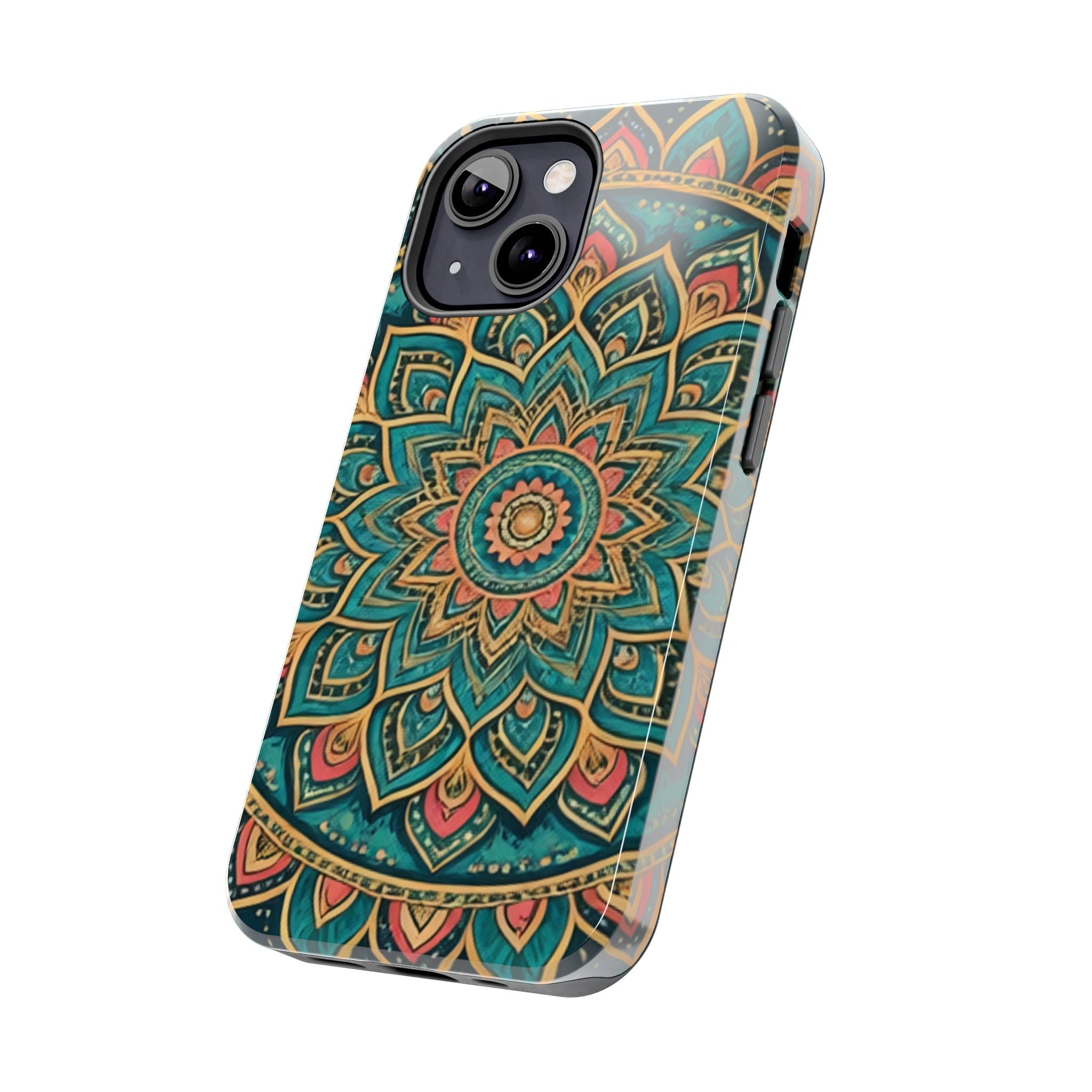 Teal Gold Mandala Tough Phone Case