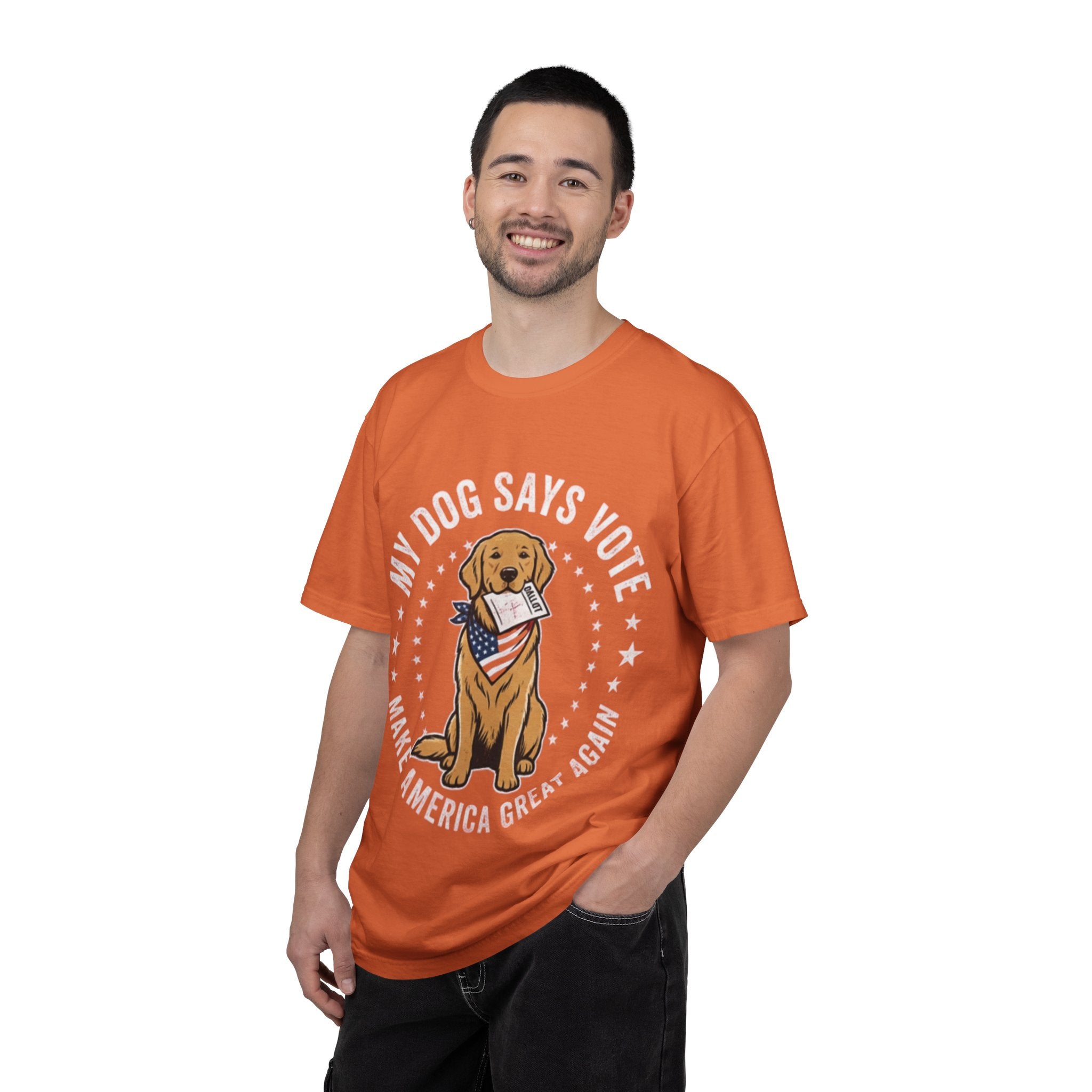 My Dog Says Vote Make America Great Again T-Shirt | Golden Retriever, Patriotic