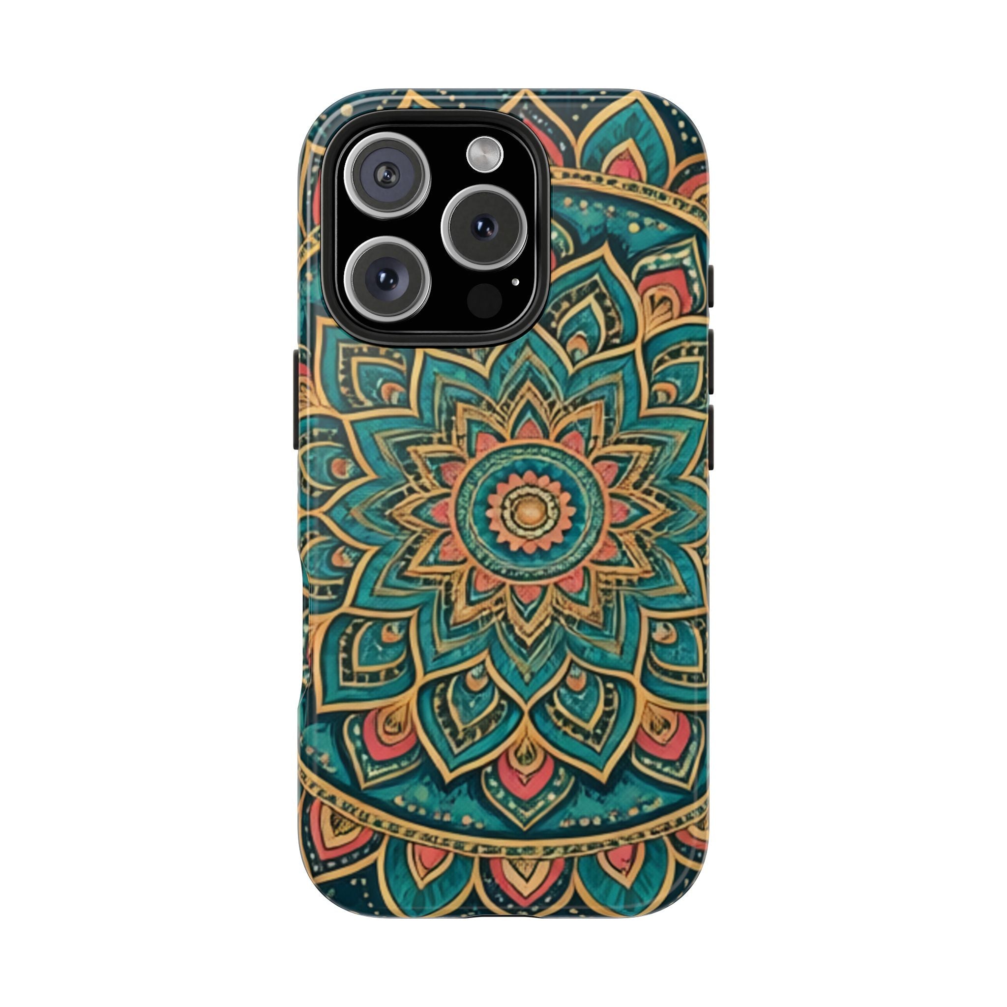 Teal Gold Mandala Tough Phone Case