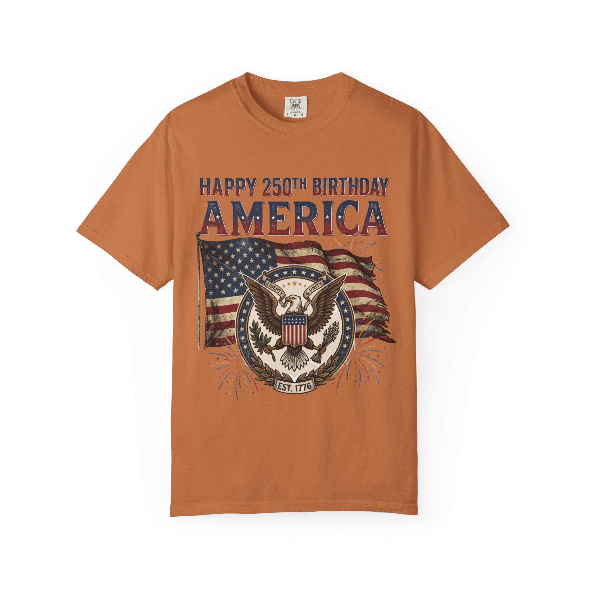 America 250th Anniversary T-Shirt — "Happy 250th Birthday America" Patriotic Tee (1776–2026)