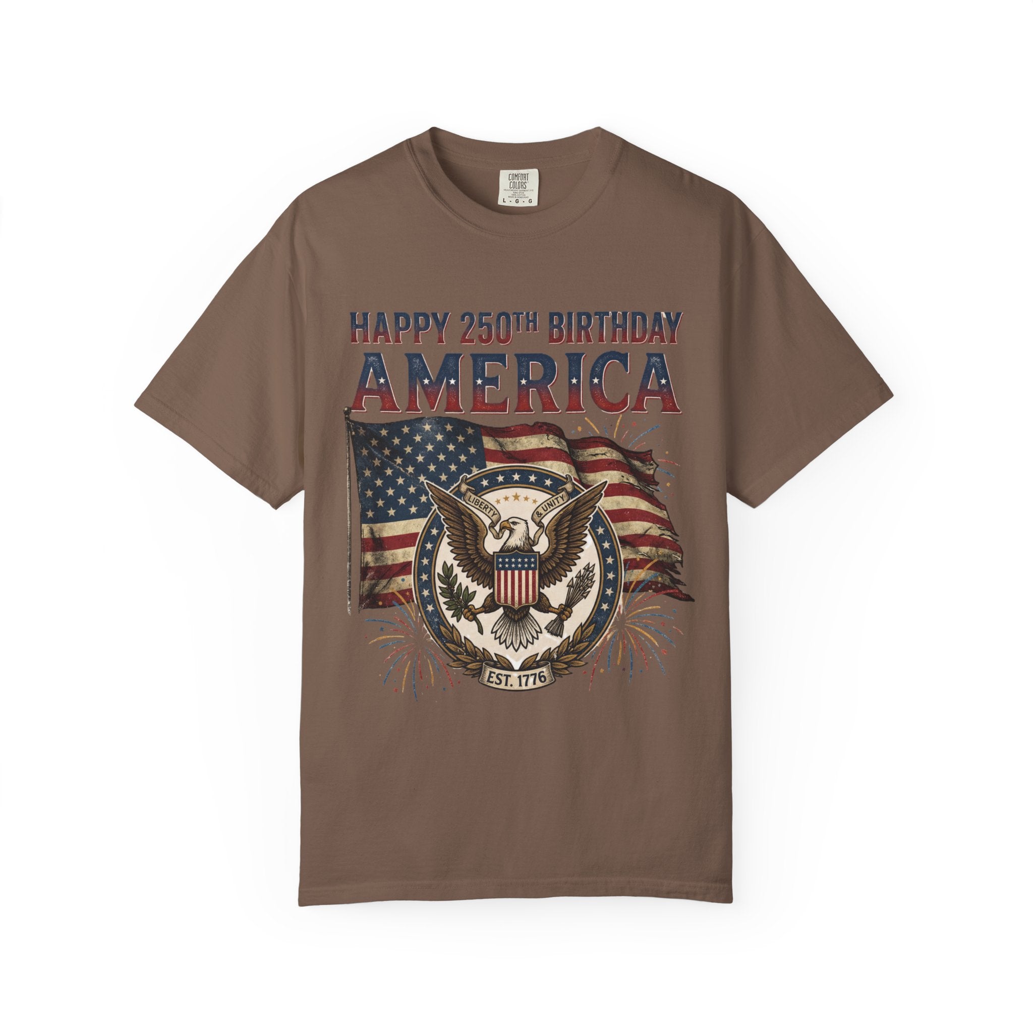 America 250th Anniversary T-Shirt — "Happy 250th Birthday America" Patriotic Tee (1776–2026)