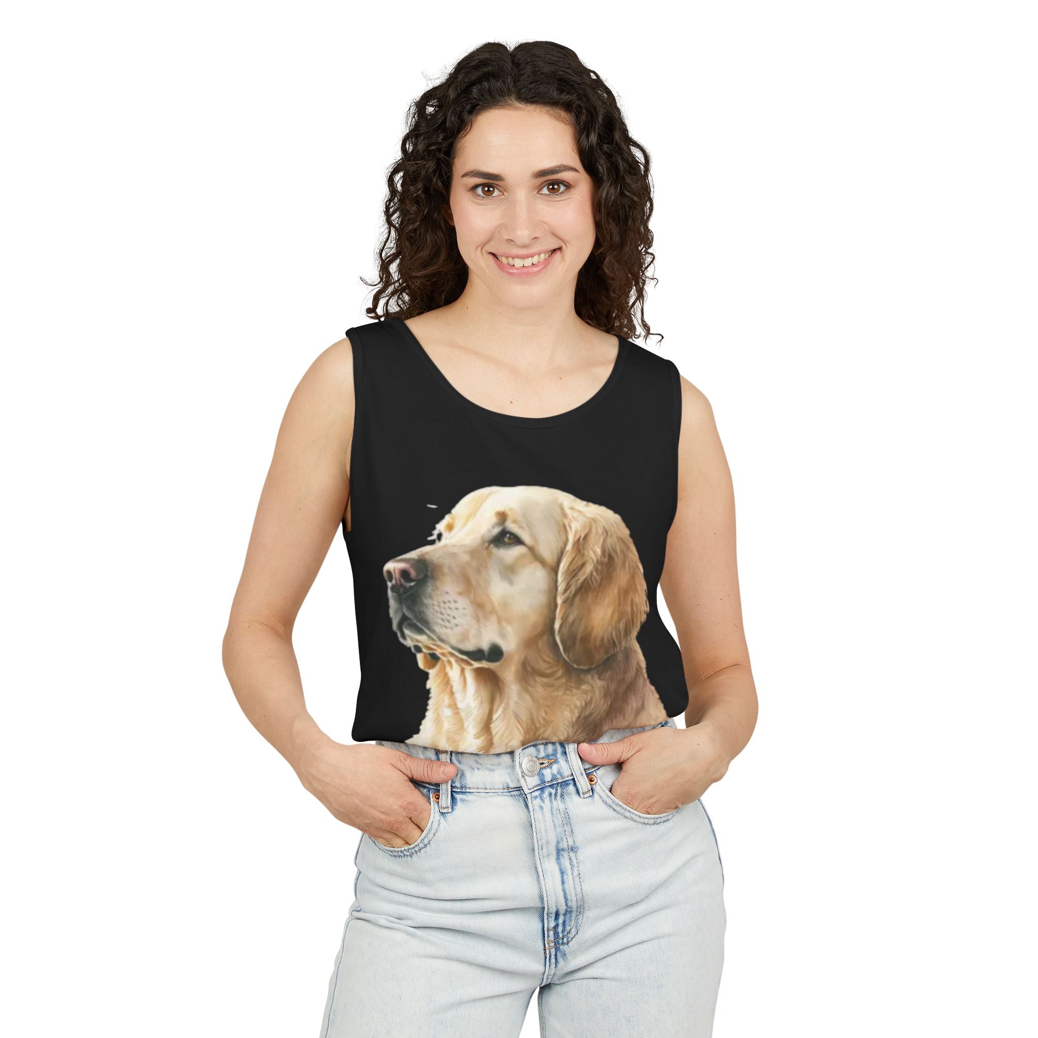 golden retriever watercolor shirt, golden retriever tank top, dog lover summer clothing, golden retriever dad shirt, dog lover clothing