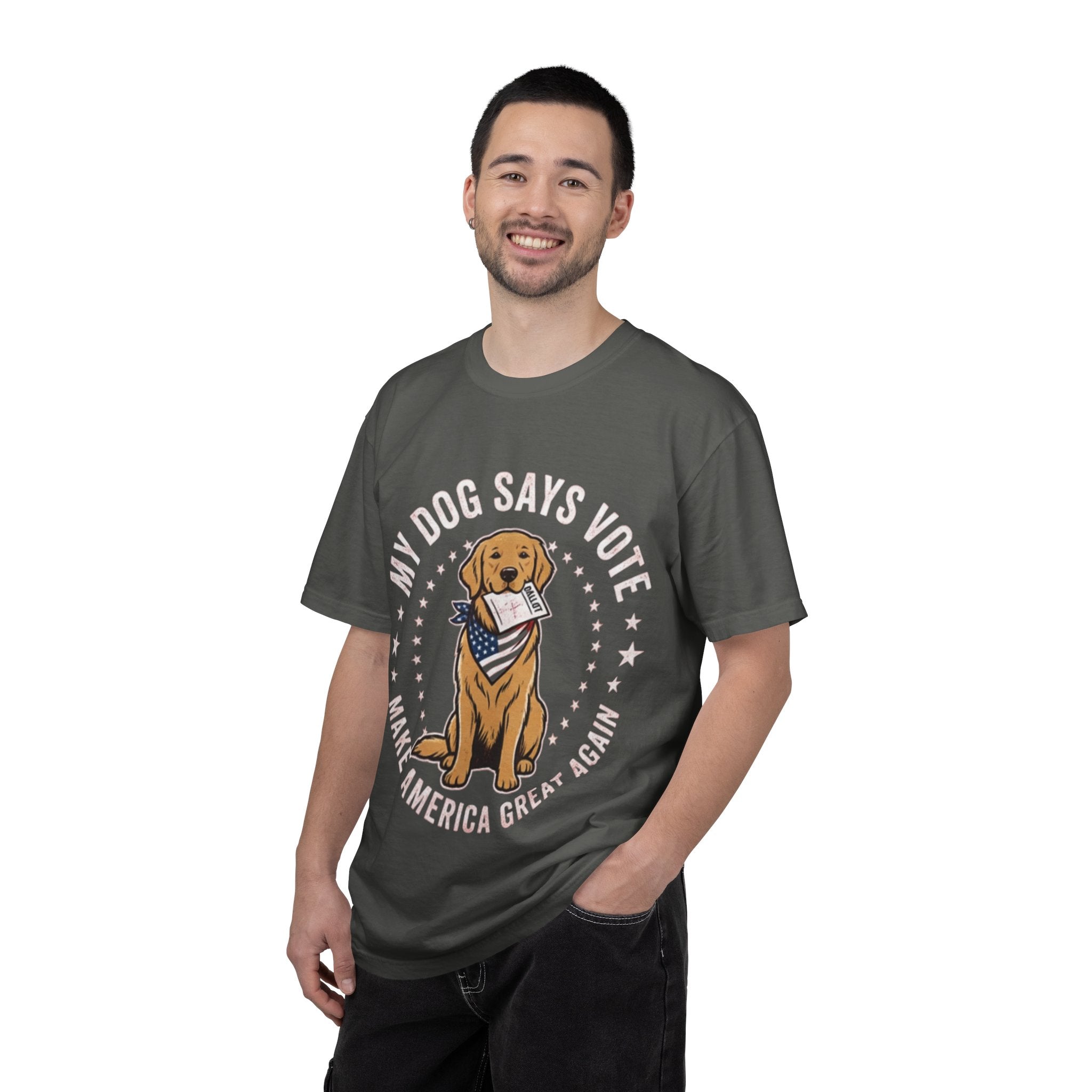 My Dog Says Vote Make America Great Again T-Shirt | Golden Retriever, Patriotic
