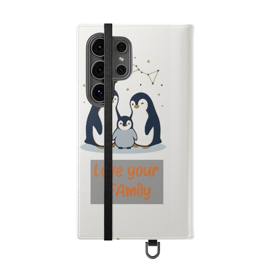 Penguin Family Love Phone flip case