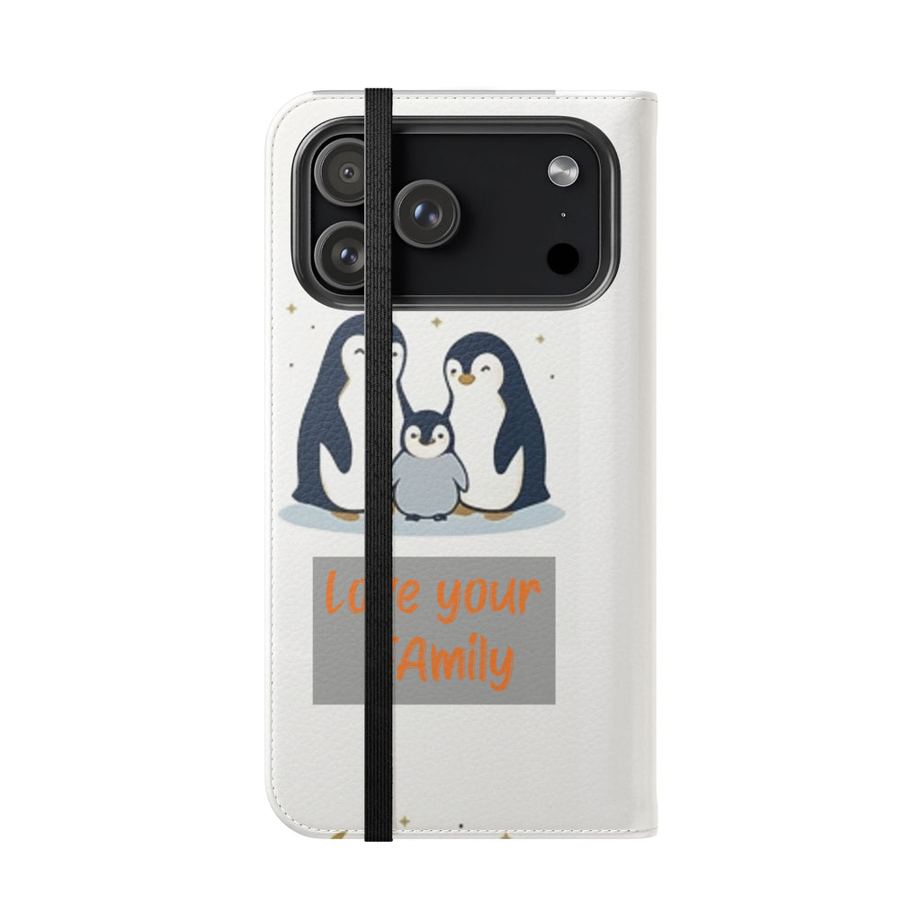Penguin Family Love Phone flip case