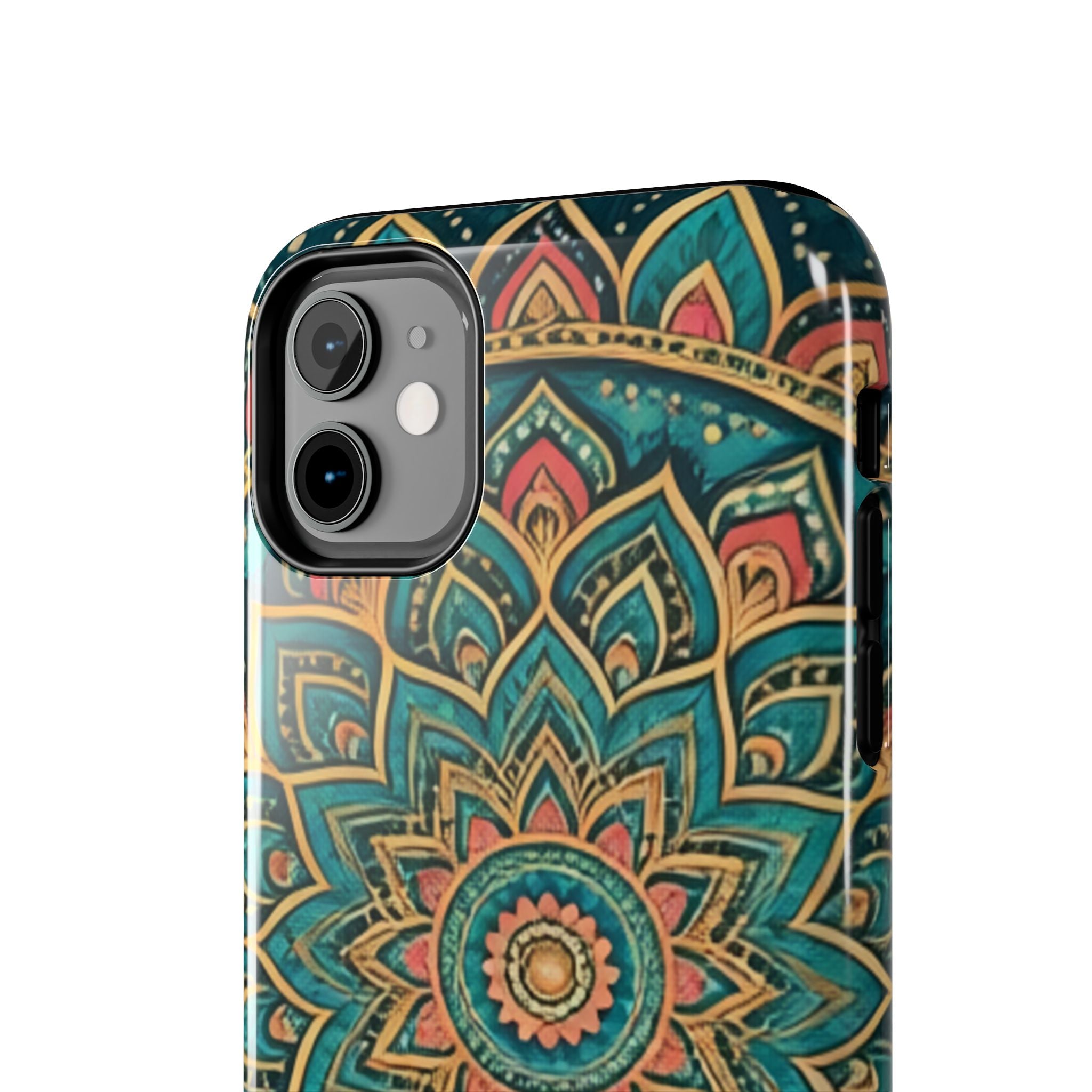 Teal Gold Mandala Tough Phone Case