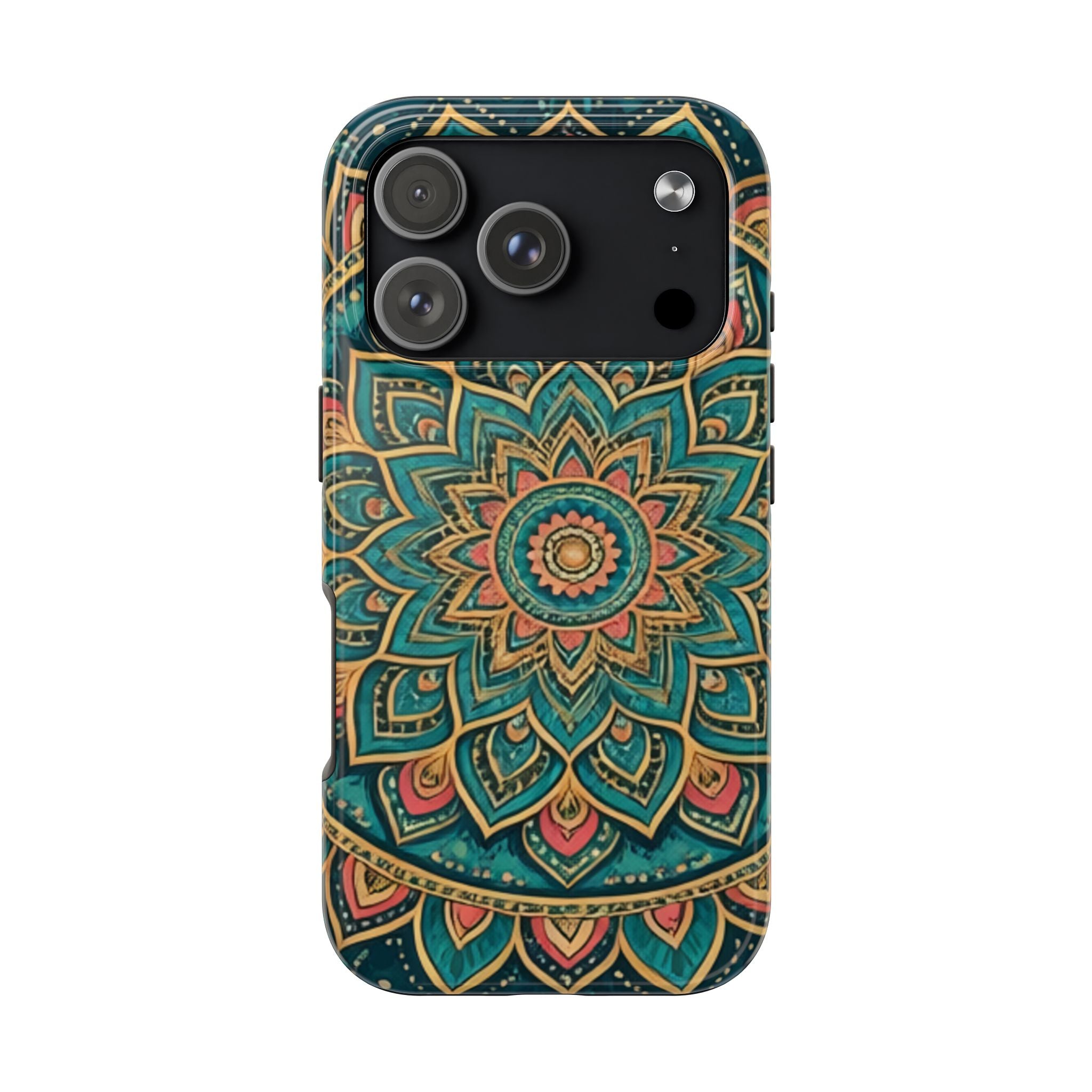 Teal Gold Mandala Tough Phone Case