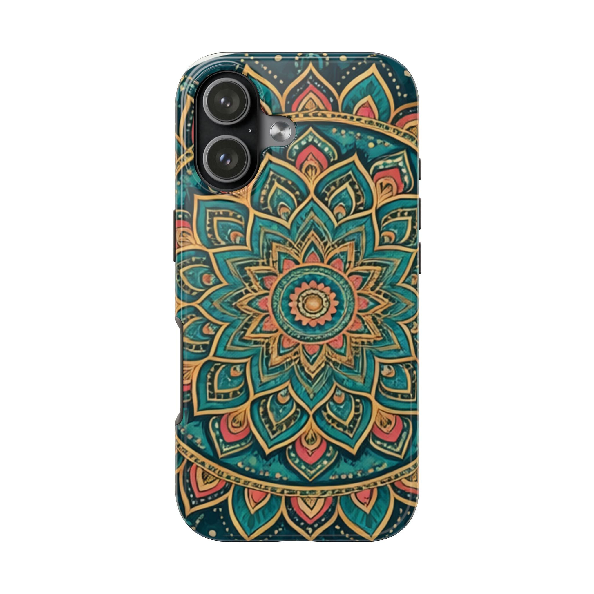 Teal Gold Mandala Tough Phone Case