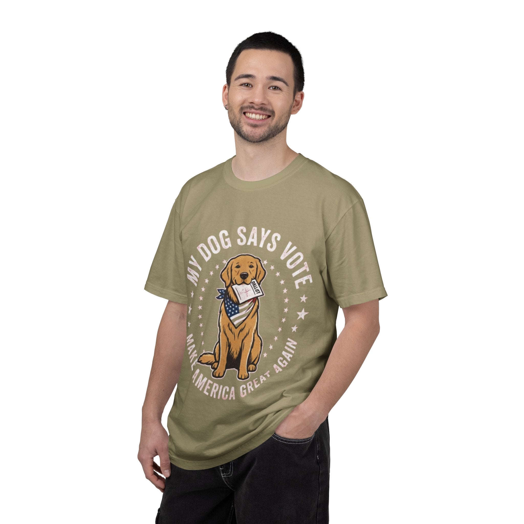 My Dog Says Vote Make America Great Again T-Shirt | Golden Retriever, Patriotic