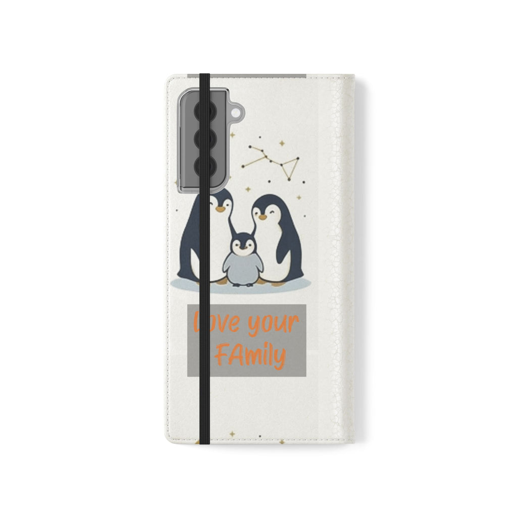 Penguin Family Love Phone flip case