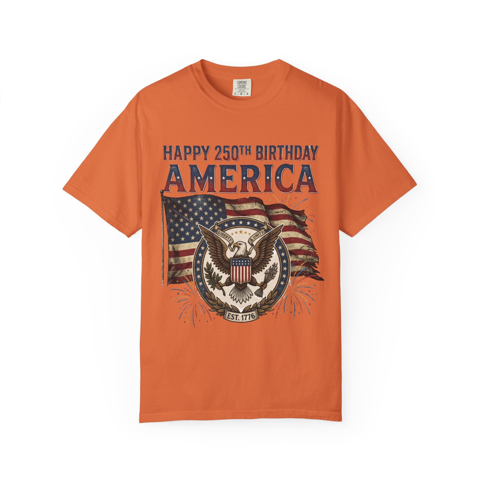 America 250th Anniversary T-Shirt — "Happy 250th Birthday America" Patriotic Tee (1776–2026)