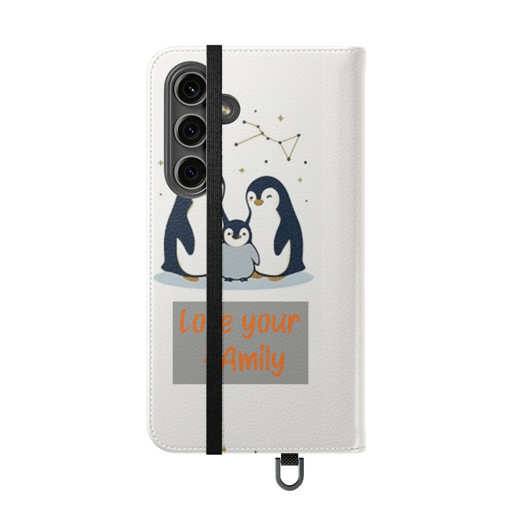 Penguin Family Love Phone flip case