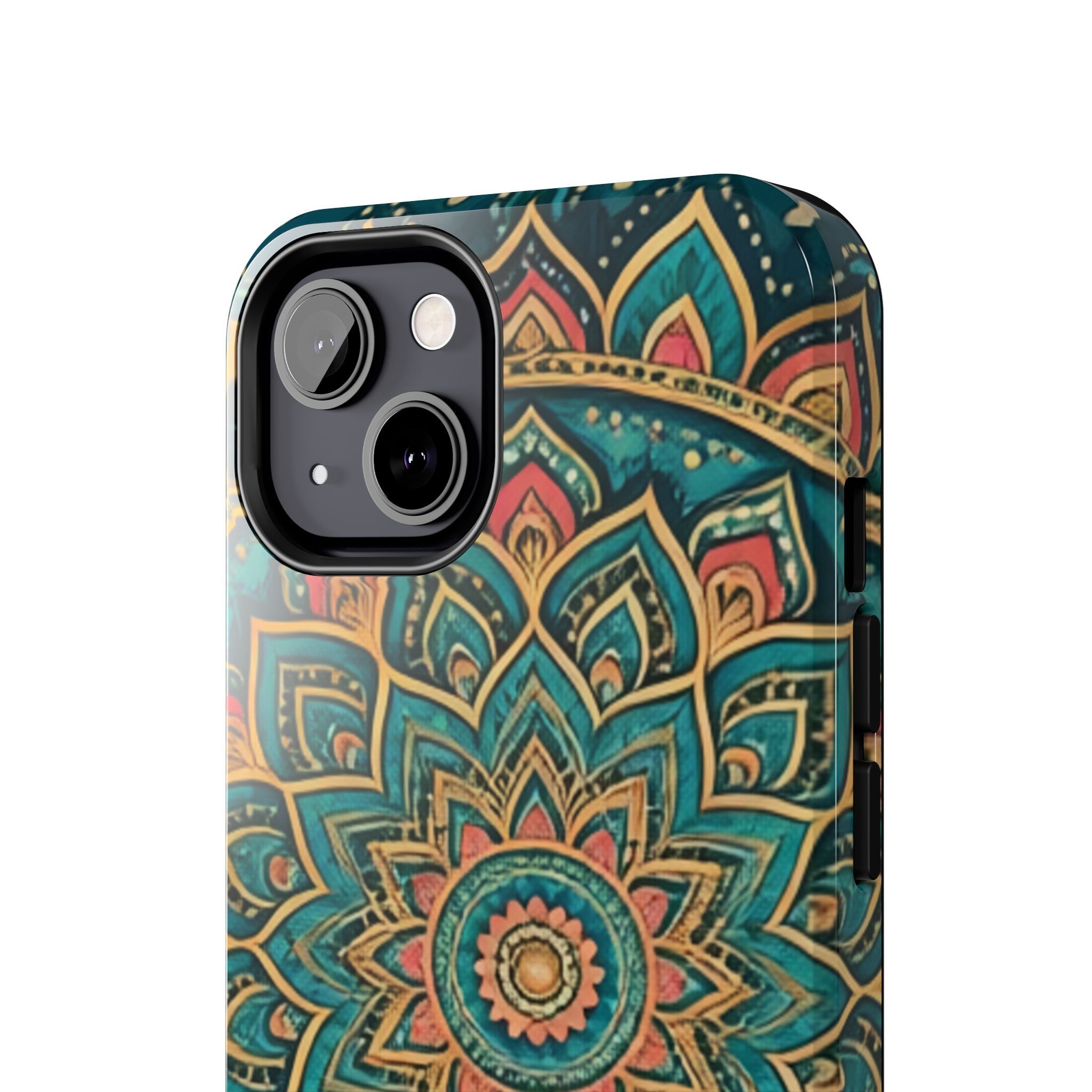 Teal Gold Mandala Tough Phone Case