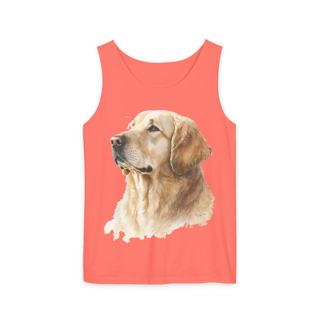 golden retriever watercolor shirt, golden retriever tank top, dog lover summer clothing, golden retriever dad shirt, dog lover clothing