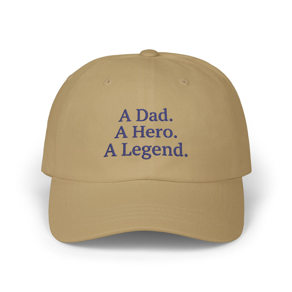 Dad Cap "A Dad. A Hero. A Legend." — Classic Father's Day Embroidered Hat