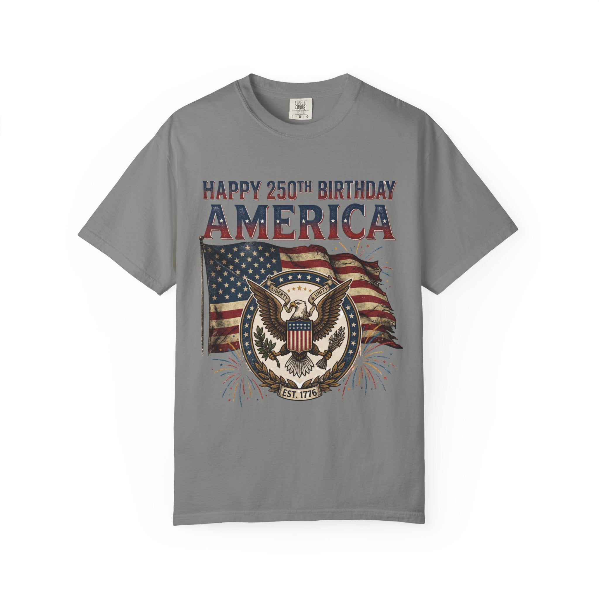 America 250th Anniversary T-Shirt — "Happy 250th Birthday America" Patriotic Tee (1776–2026)