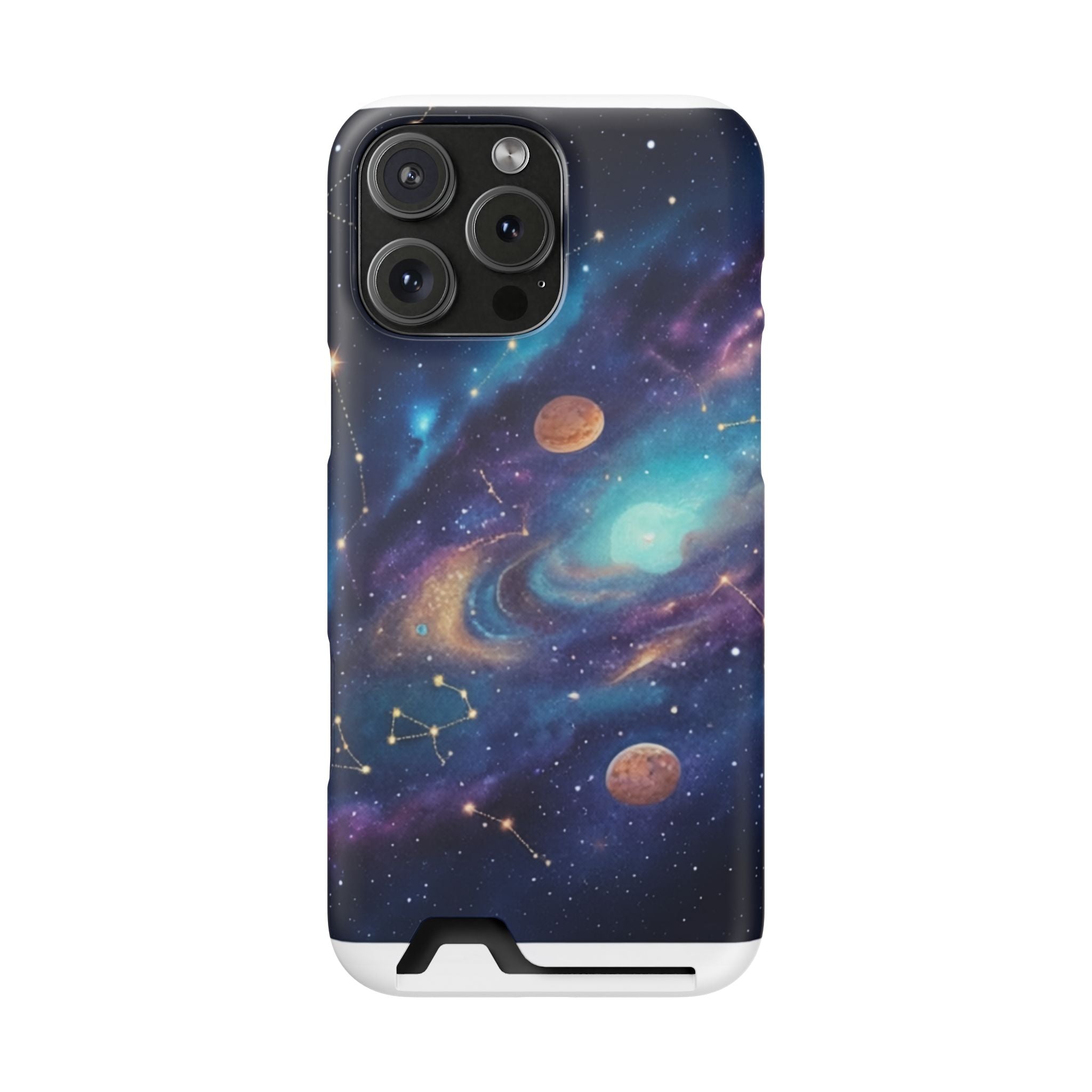 Galaxy Nebula with Planets Phone Case