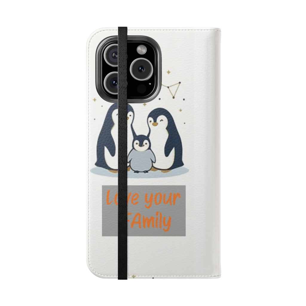 Penguin Family Love Phone flip case