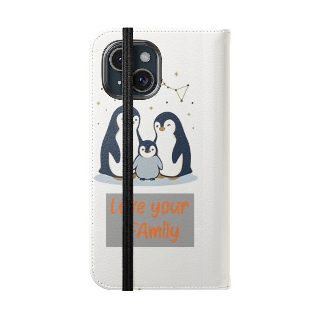 Penguin Family Love Phone flip case