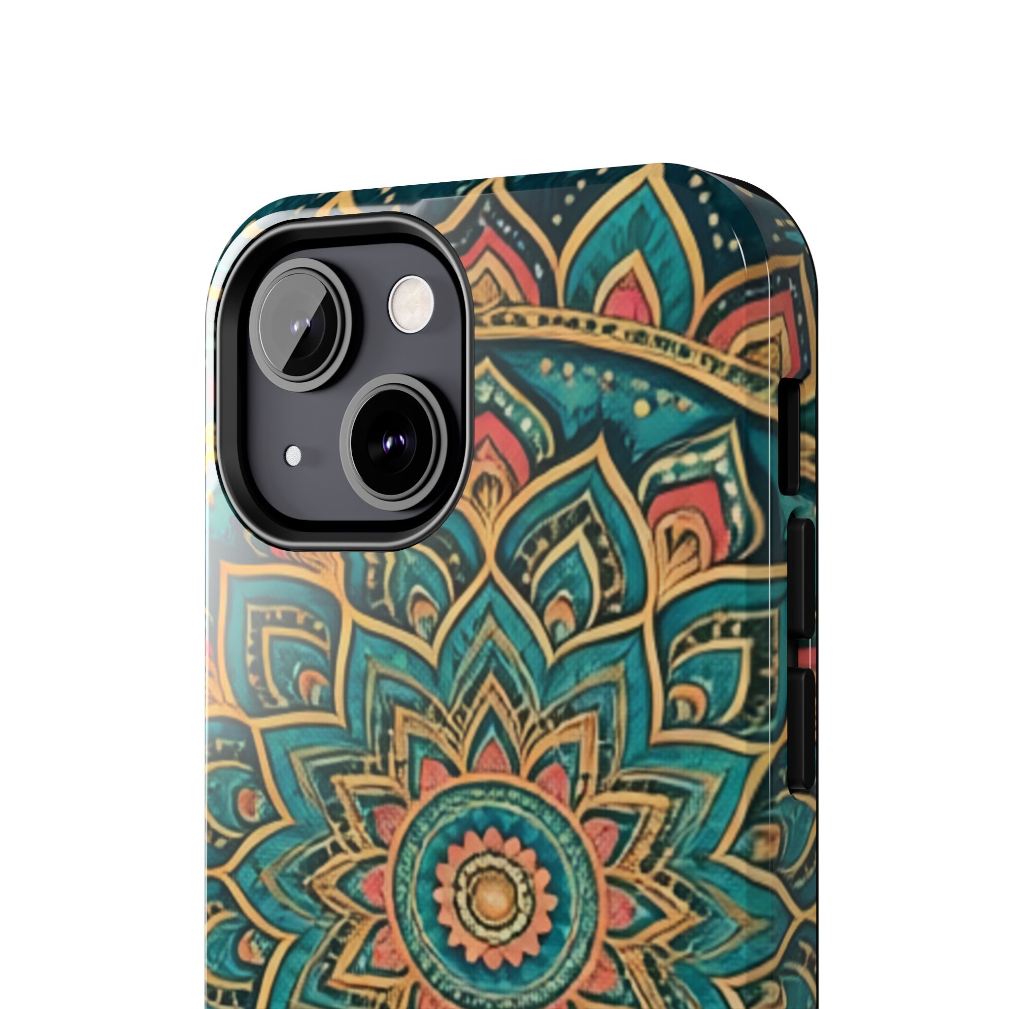 Teal Gold Mandala Tough Phone Case