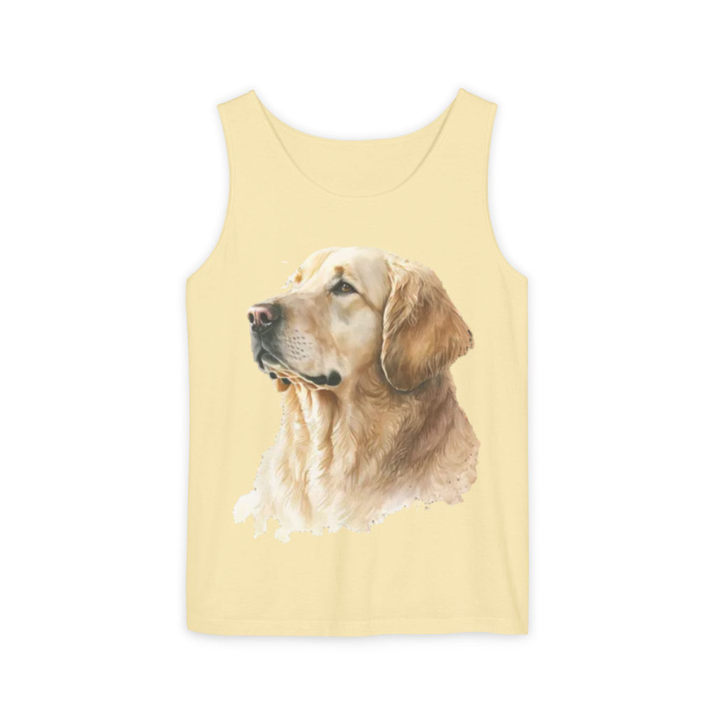 golden retriever watercolor shirt, golden retriever tank top, dog lover summer clothing, golden retriever dad shirt, dog lover clothing