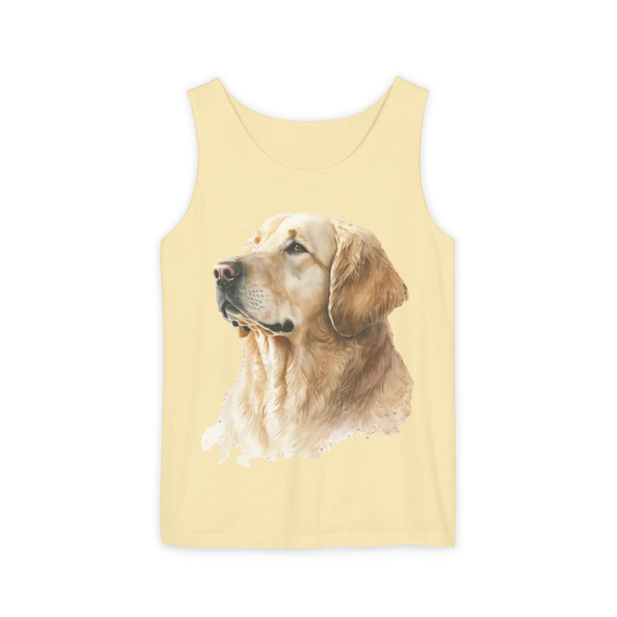 golden retriever watercolor shirt, golden retriever tank top, dog lover summer clothing, golden retriever dad shirt, dog lover clothing