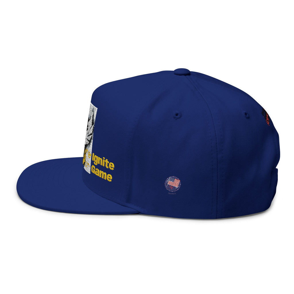 Embroidered Flat Bill Cap — Bold Eagle Logo