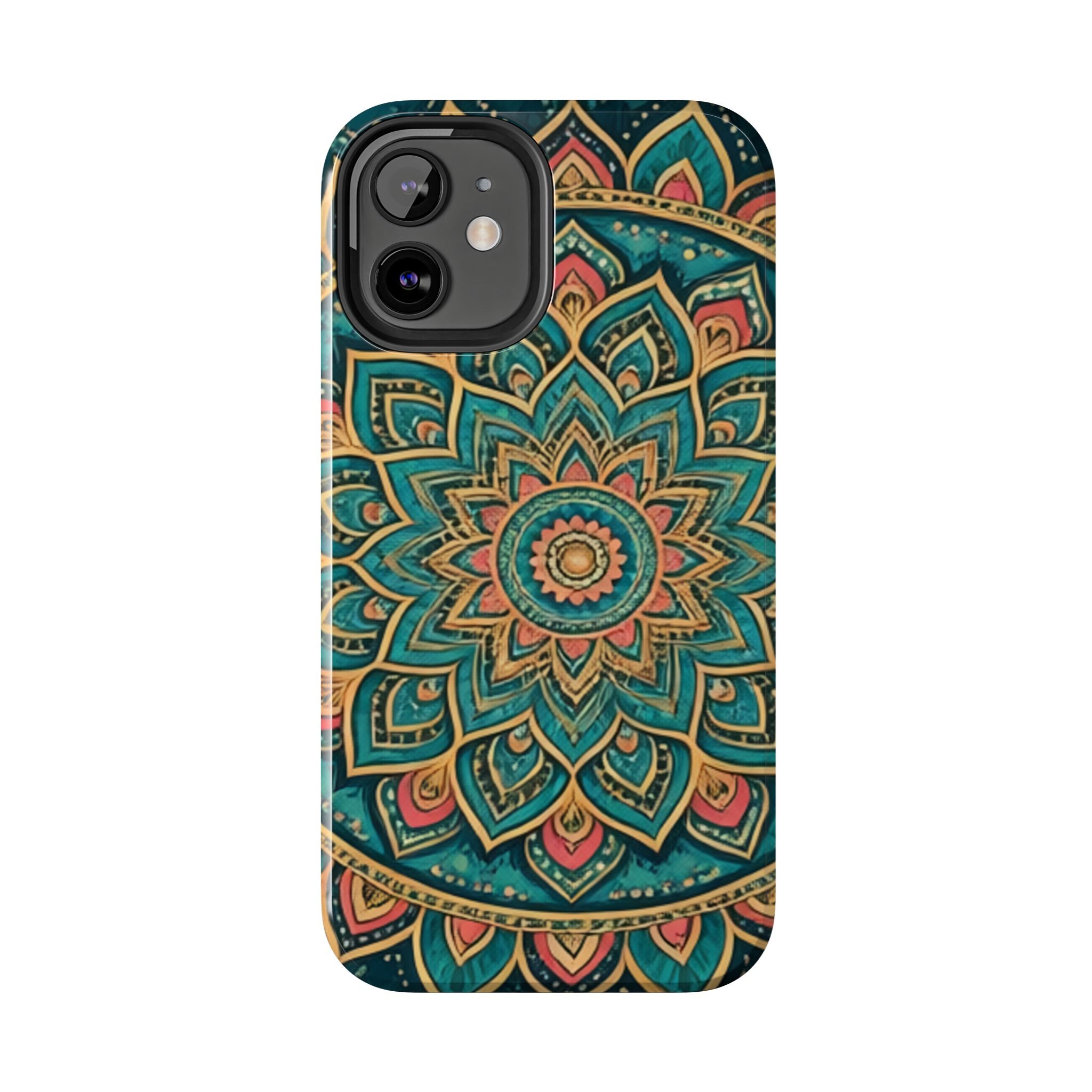 Teal Gold Mandala Tough Phone Case
