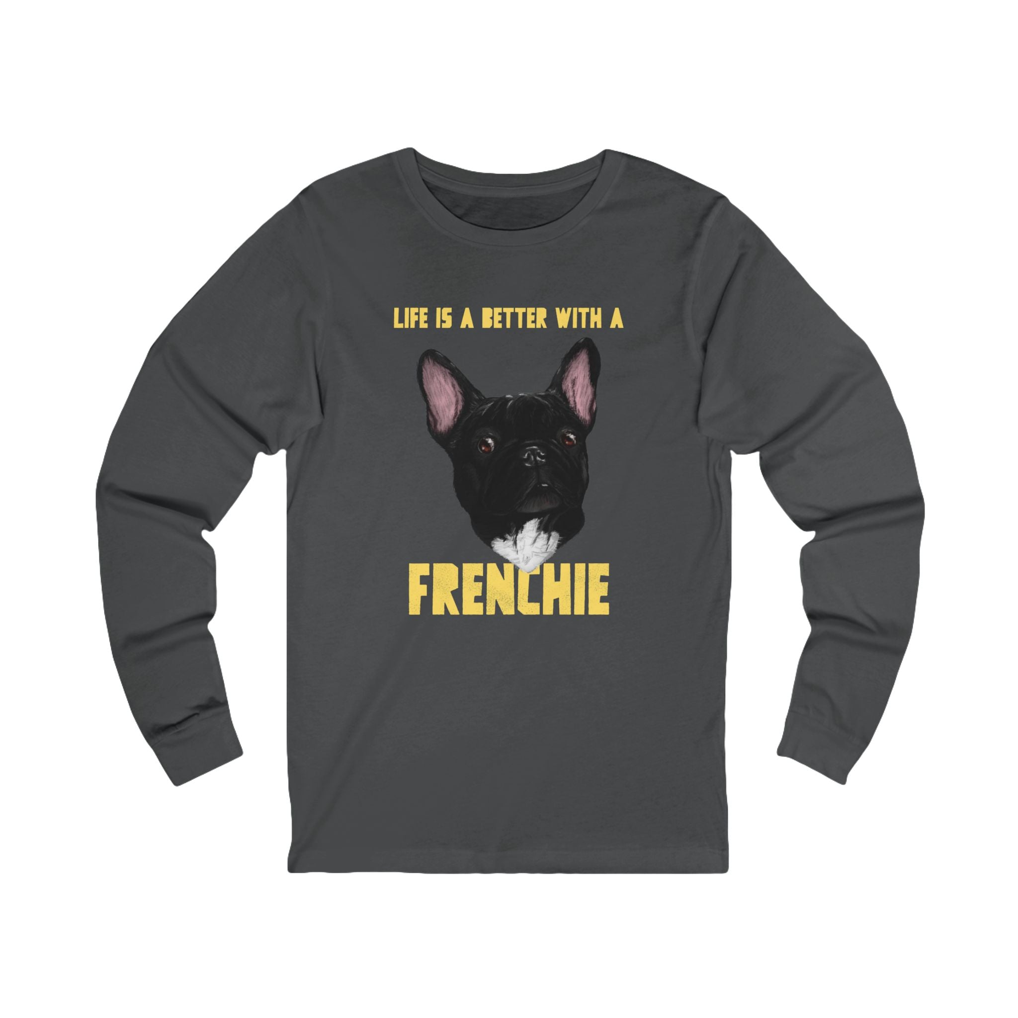 French Bulldog long sleeve tee, Cute French Bulldog apparel, Comfortable cotton dog shirt , Pet lover graphic tee , Trendy dog lover fashion