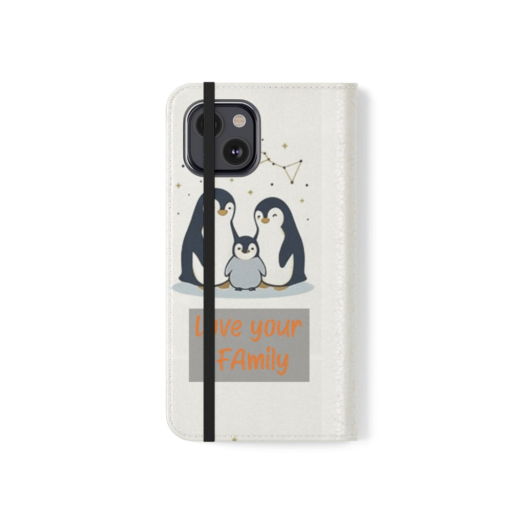 Penguin Family Love Phone flip case